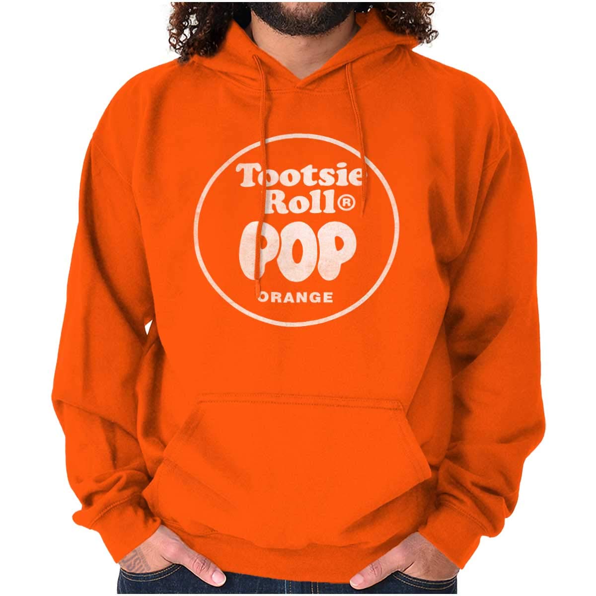 Tootsie Roll Pop Orange Flavor Unisex Hoodie Sweatshirt - Soft & Comfortable Pullover for Men & Women - Perfect for Casual Wear, Halloween Costumes & Candy-Themed Parties