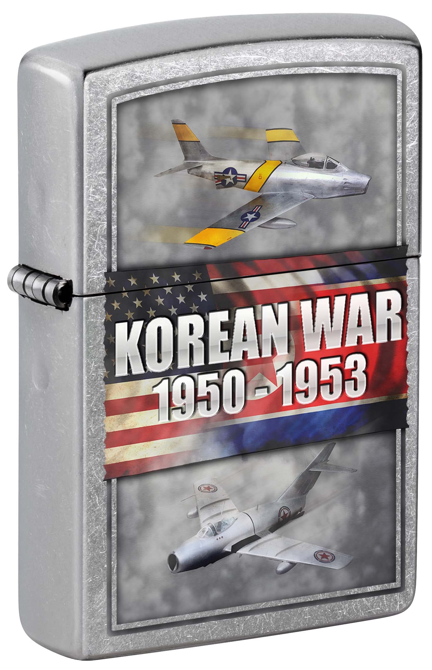 Zippo Lighter Korean War 1950-1953 Commemorative Edition - Street Chrome 80972 | Vintage Collectible Windproof Lighter for Outdoor Camping, Hiking & Survival Gear