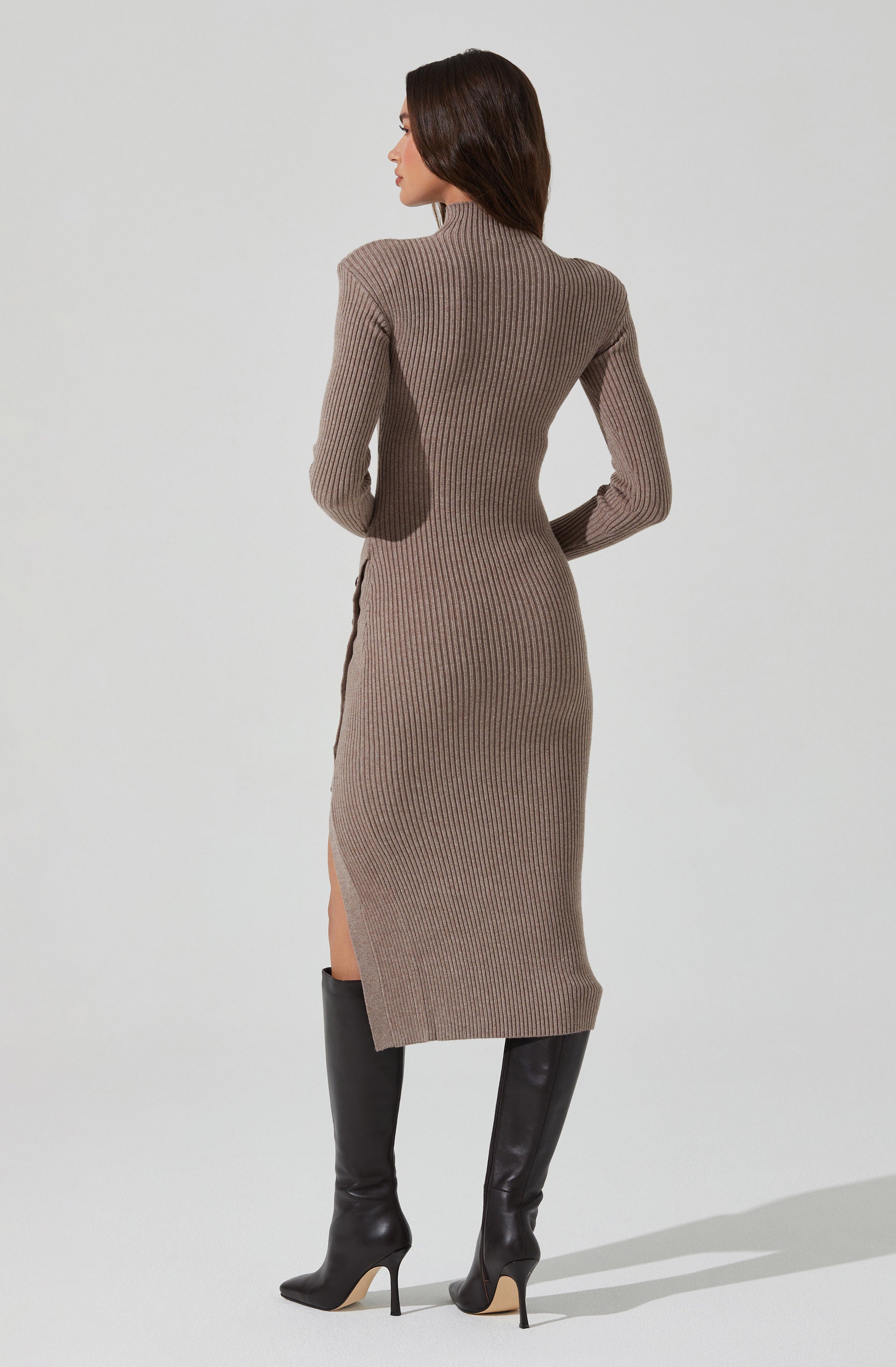 Soryn Women's Knit Sweater Midi Dress - Soft Long Sleeve Turtleneck Pullover Dress for Fall & Winter, Perfect for Office, Date Night and Holiday Parties