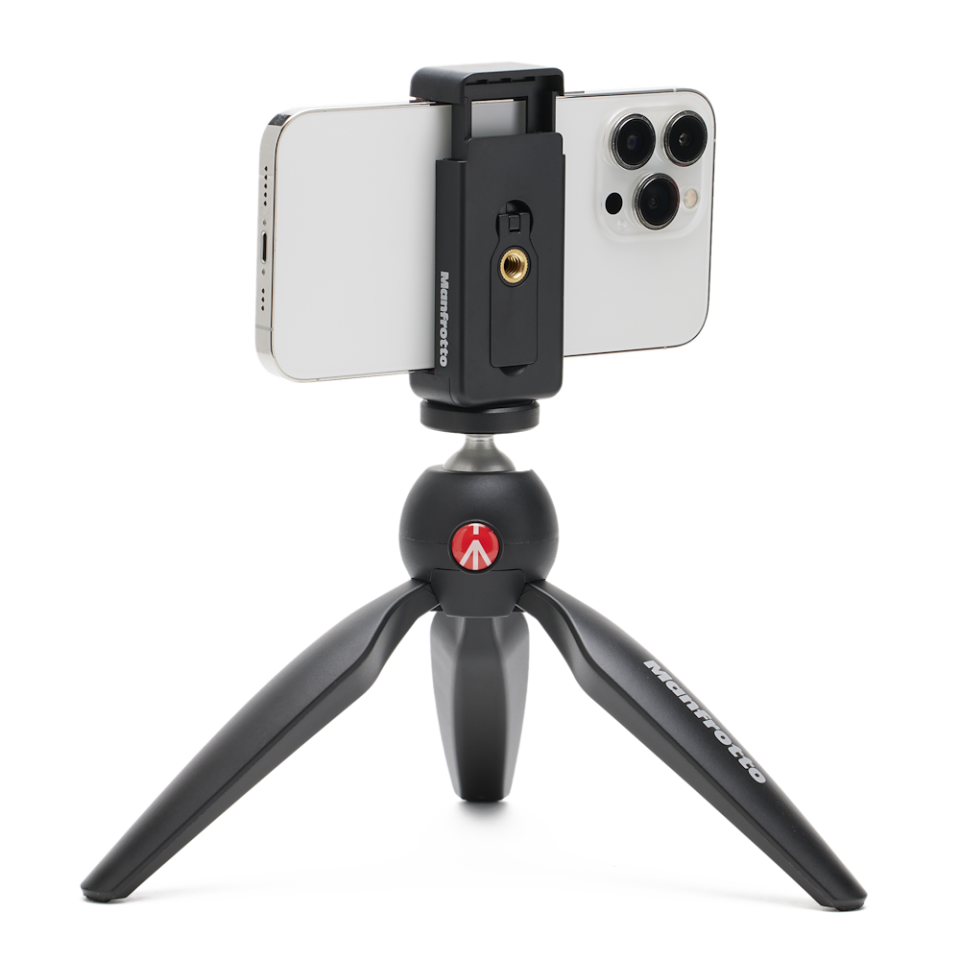 Manfrotto Pixi Mini Tripod with Universal Phone Clamp - Compact Portable Tripod Stand for iPhone, Samsung & Smartphones - Perfect for Vlogging, Travel & Outdoor Photography