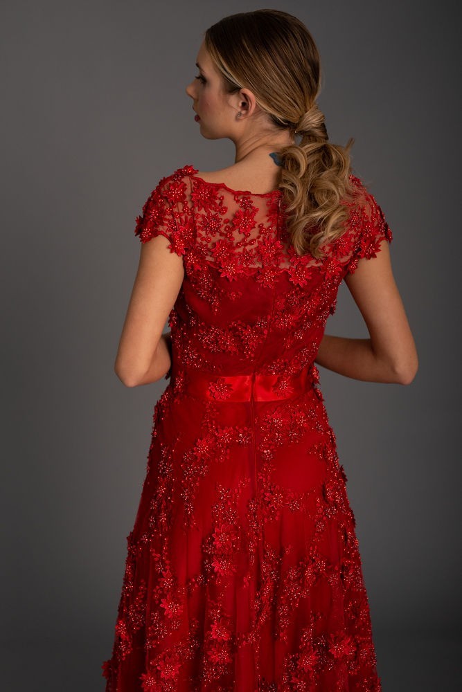 Elegant French Lace Gown for Women - Romantic Evening Dresses & Special Occasion Wear | Perfect for Weddings, Parties, and Date Nights