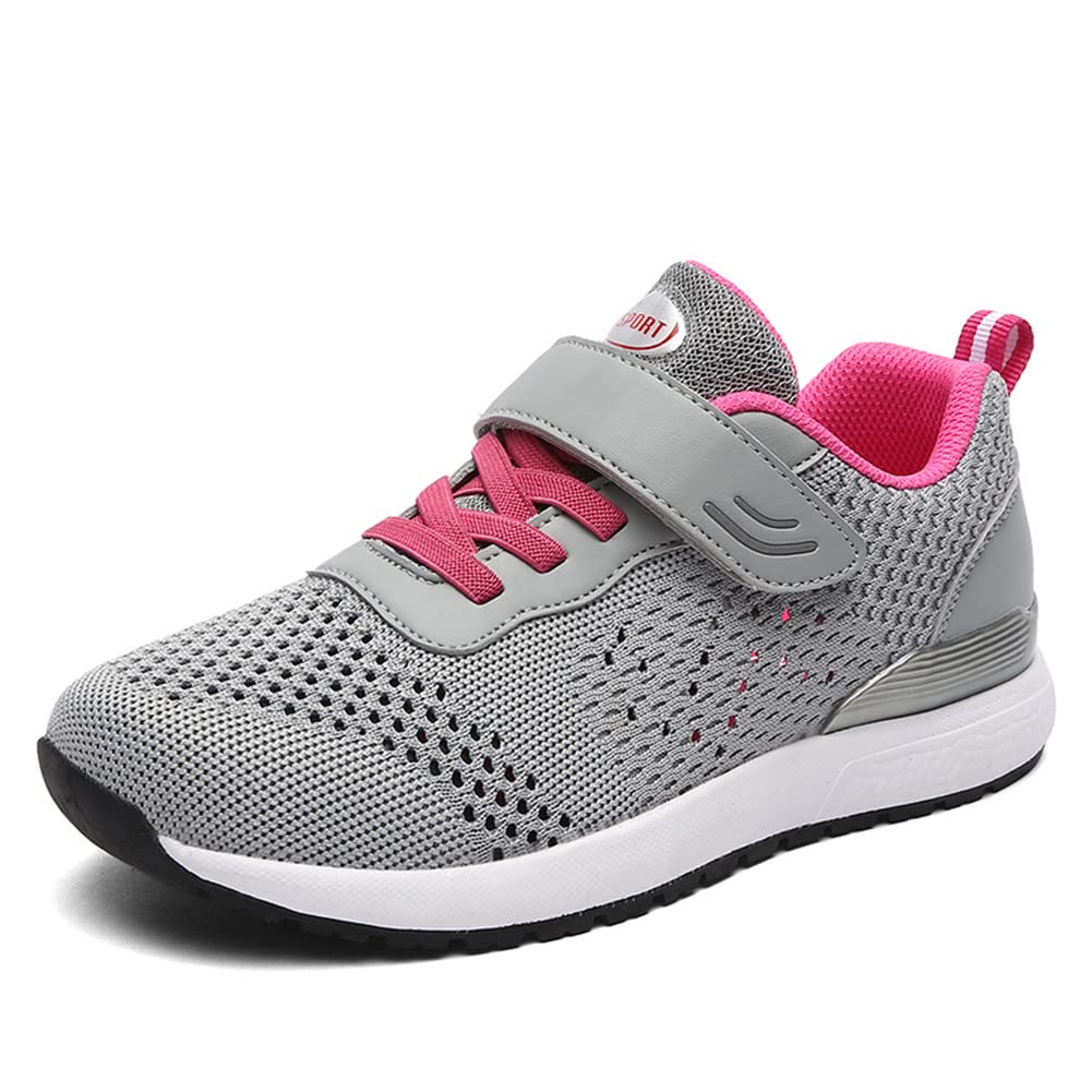 **Leader Show Women's Comfortable Non-Slip Walking Shoes – Lightweight Hook & Loop Sneakers for Elderly & Casual Wear – Perfect for Daily Walks, Travel & Outdoor Activities**