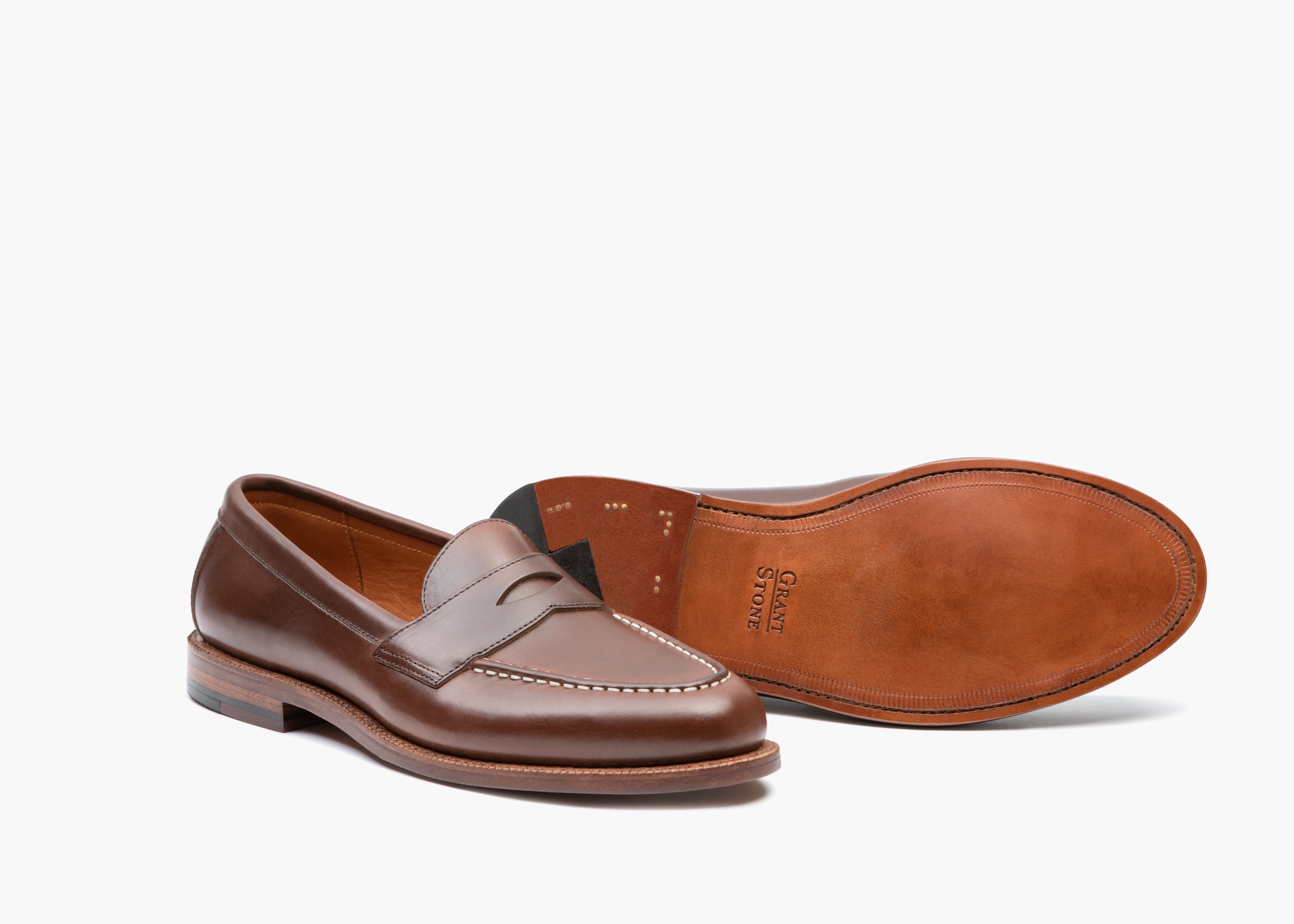 Premium Chromexcel Leather Traveler Penny Loafers - Handcrafted Men's Slip-On Shoes for Business, Casual & Travel Comfort