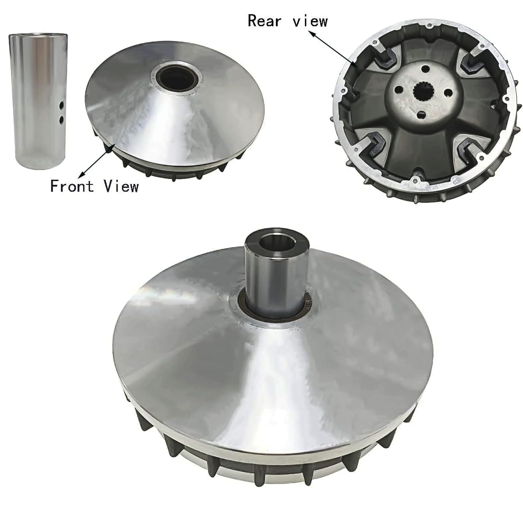 Yamaha Grizzly 700 Wet Clutch Shoe Kit Assembly Replacement 2007-2015 - Primary Sheave, Clutch Carrier, Housing, Oneway, Gasket & Oil Seal Nuts - Perfect for ATV Clutch Repair & Maintenance