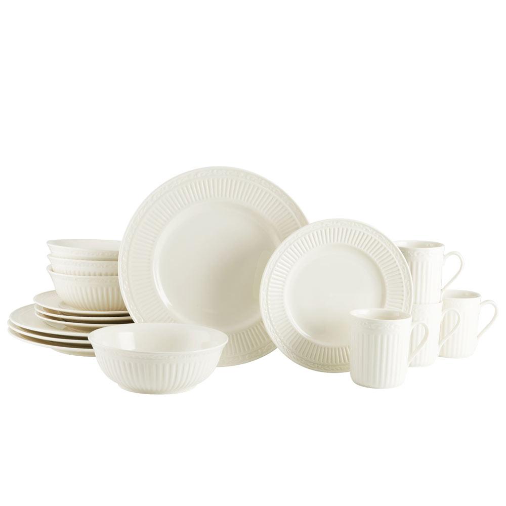 Italian Countryside® 16-Piece Dinnerware Set - Service for 4 - Elegant Porcelain Plates, Bowls & Mugs - Perfect for Family Dinners, Holiday Entertaining & Restaurant-Style Dining
