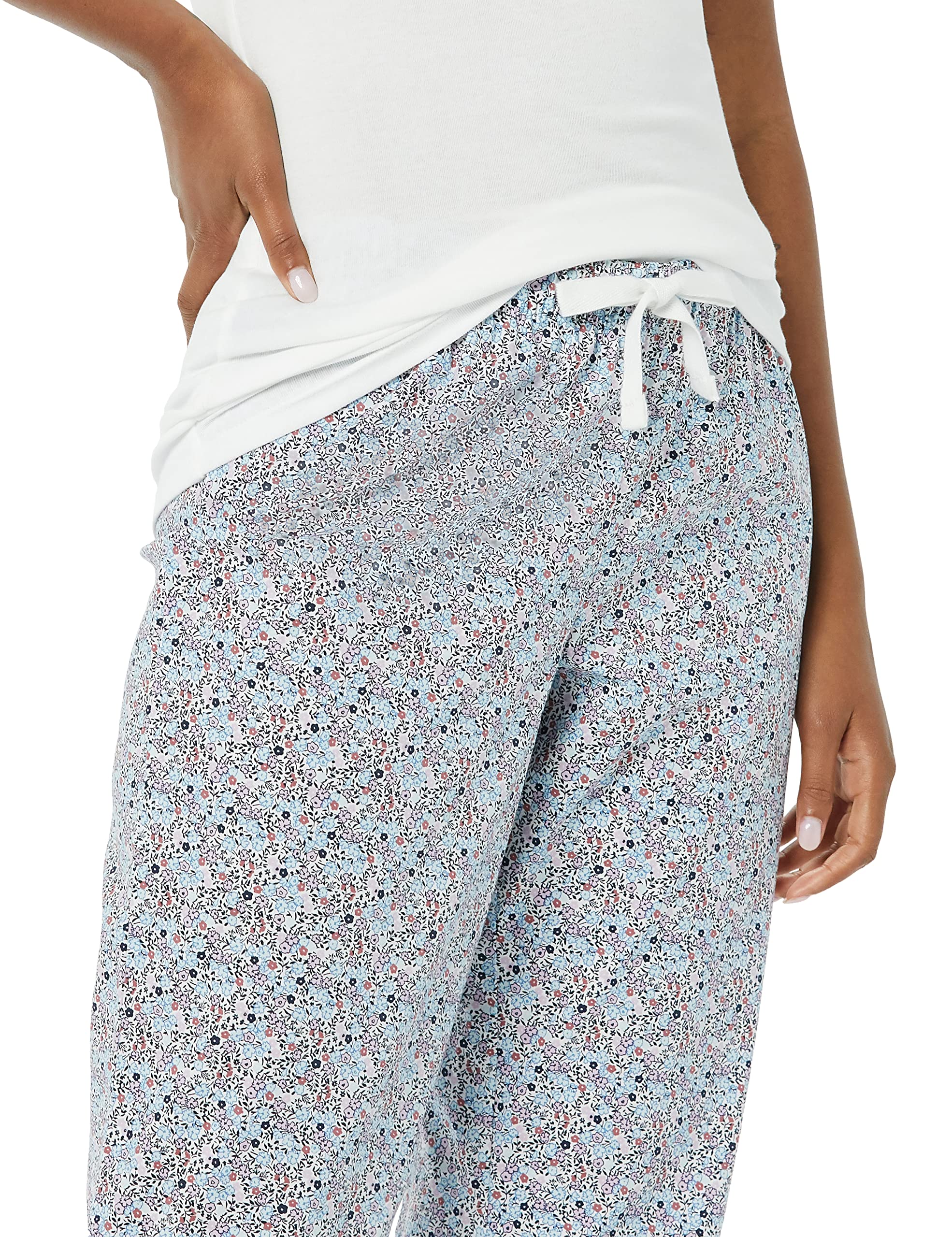 Amazon Essentials Women's Poplin Sleep Pants - Soft & Breathable Lounge Pajama Bottoms for Comfortable Nightwear & Relaxing at Home