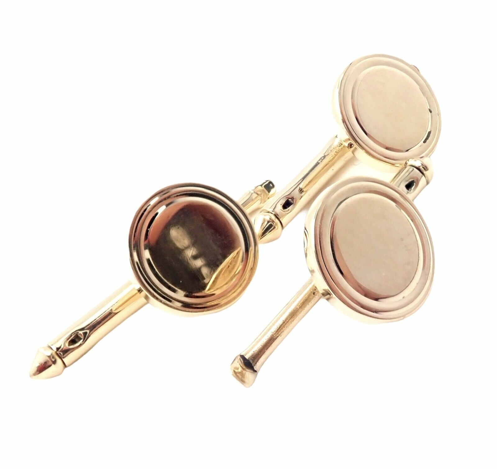 Authentic Tiffany & Co. 14k Yellow Gold Men's Cufflinks & Tuxedo Buttons Set - Perfect for Weddings, Formal Events & Business Attire