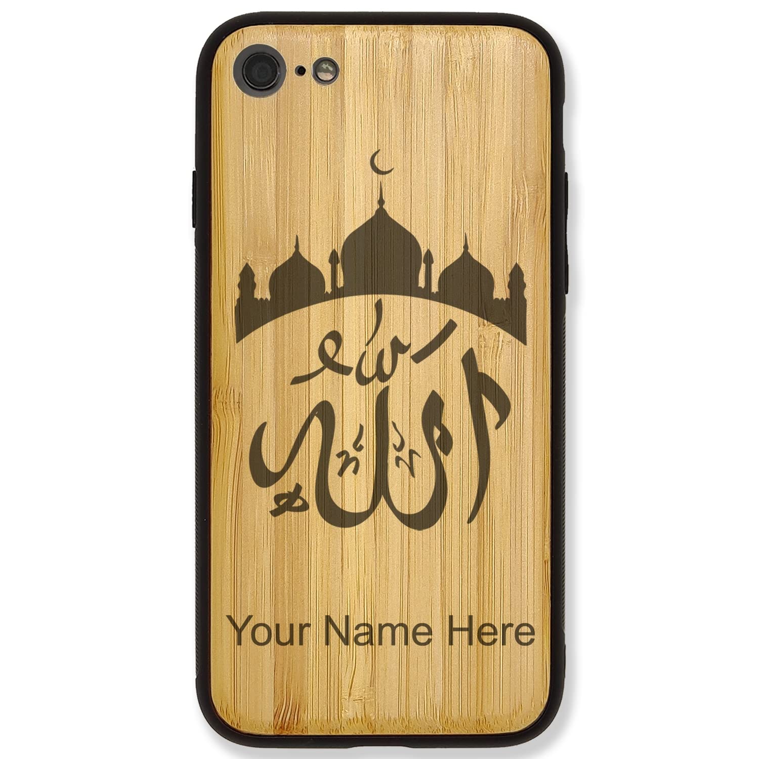 Premium Bamboo Phone Case for iPhone 7 Plus & 8 Plus | Personalized Engraving | Slim Protective Cover | Perfect for Daily Use, Travel & Gifts