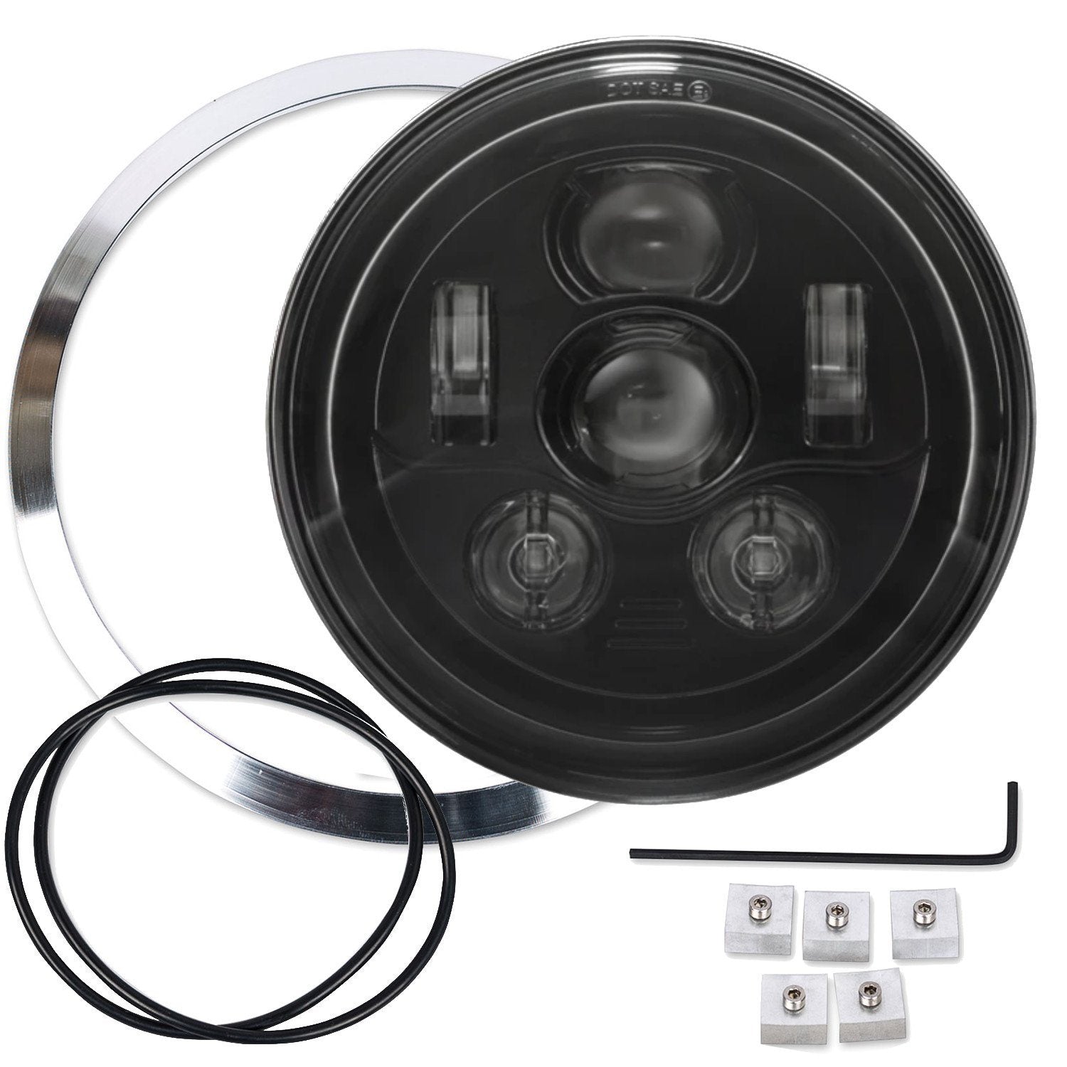 Eagle Lights 7 LED Headlight Kit for BMW R100R R100T R1150R R1200C R850 - High Brightness Motorcycle Headlamp Upgrade for Night Riding & Off-Road Adventure