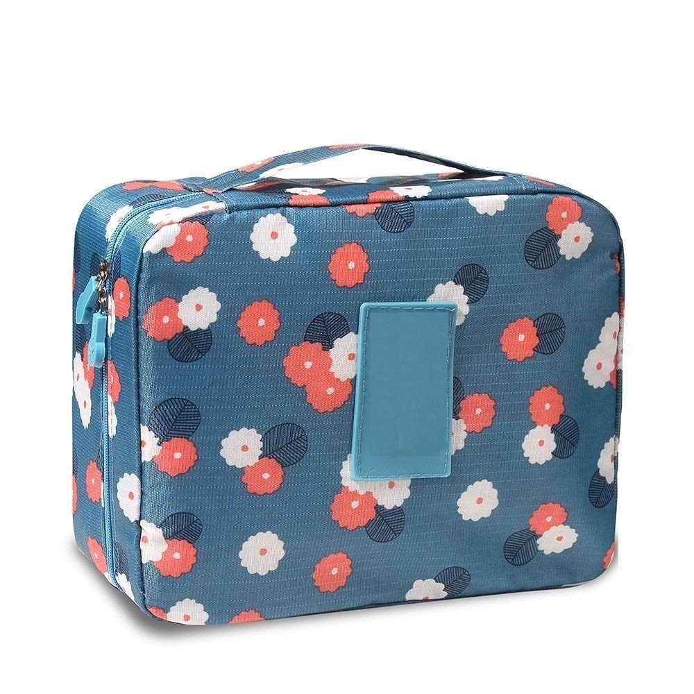 Trexee Foldable Travel Toiletry Bag for Women - Waterproof Cosmetic Organizer, Portable Makeup Pouch for Bathroom Storage | Perfect for Vacation, Gym, Camping & Business Trips