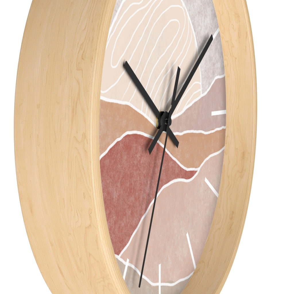Silent Wall Clock with Sunset Modern Landscape Design - Battery Operated, No Ticking Noise - Perfect for Living Room, Bedroom, and Office Decor