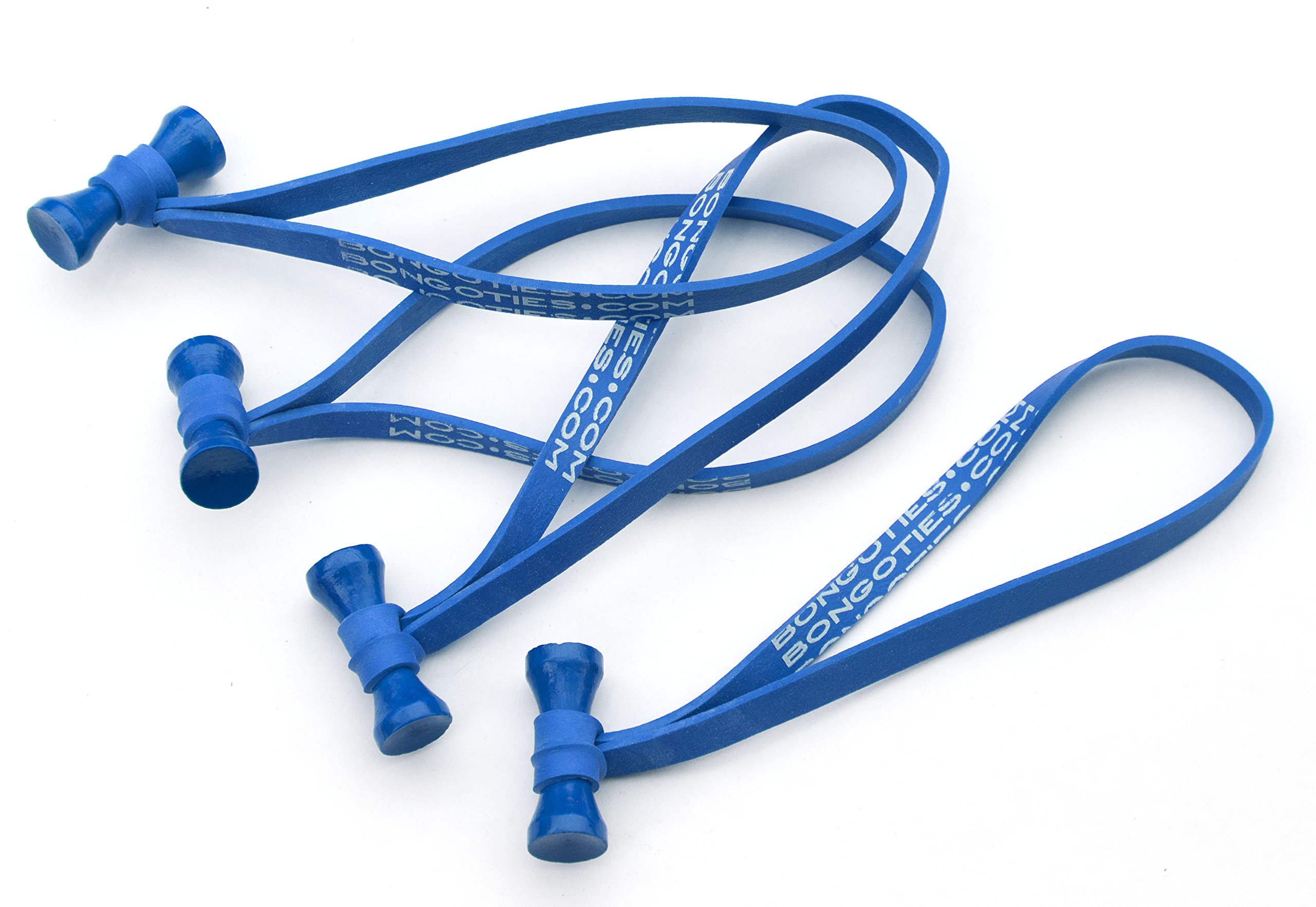 ALL BLUE Bongo Ties A5-01-B - 10 Pack Natural Rubber & Bamboo Professional Cable Ties | Heavy Duty Cord Organizers for Wires, Cables & Home Office Organization | Perfect for DIY, Electronics & Cable Management