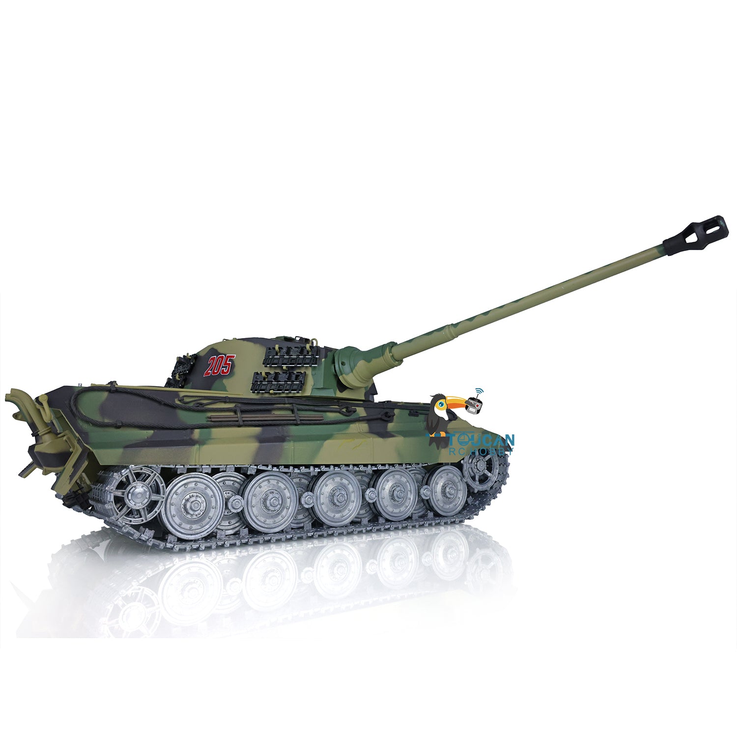 1/16 Scale Henglong King Tiger RC Battle Tank - 7.0 Customized Mainboard, 3888A Metal Road Wheels & Sprockets, Barrel Recoil System | US Stock | Perfect for Military Enthusiasts & RC Tank Battles