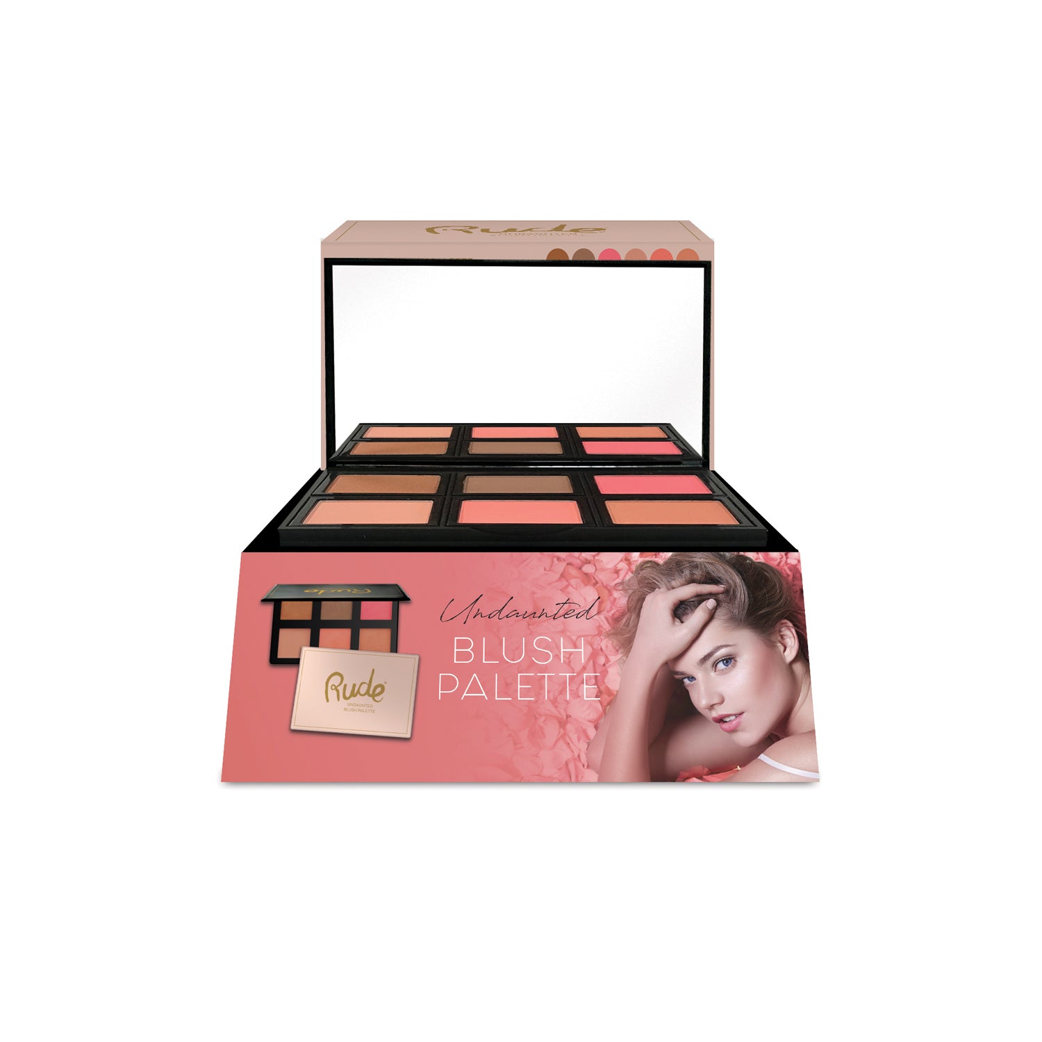 Undaunted 12-Piece Blush Palette Set - Long-Lasting & Highly Pigmented Makeup Kit for Professional & Everyday Use - Perfect for Contouring, Highlighting & Natural Glow