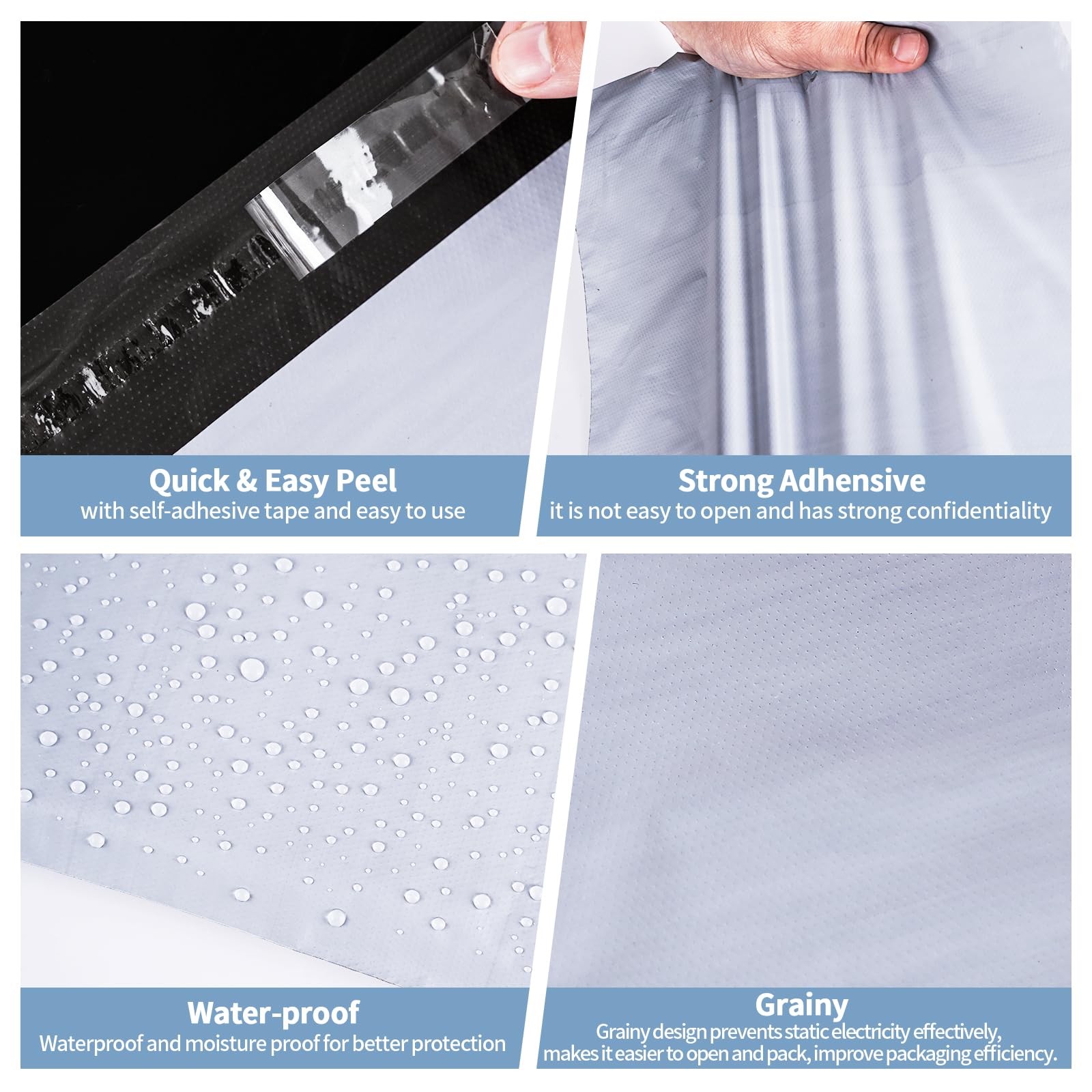 Packbabol 10x13 Inch Poly Mailers - 500 Pack of Strong, Waterproof, Tear-Proof Self-Sealing Shipping Envelopes | Perfect for Ecommerce, Amazon FBA & Small Business Shipping