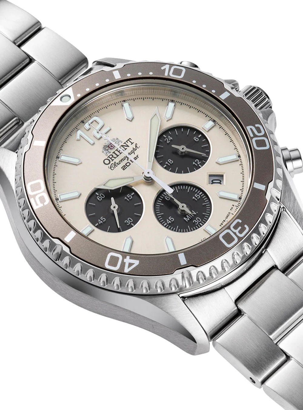 Orient Mako Chronograph Solar-Powered Sports Watch RN TX0209G - Japan Made JDM Exclusive - Durable for Swimming, Diving & Outdoor Activities