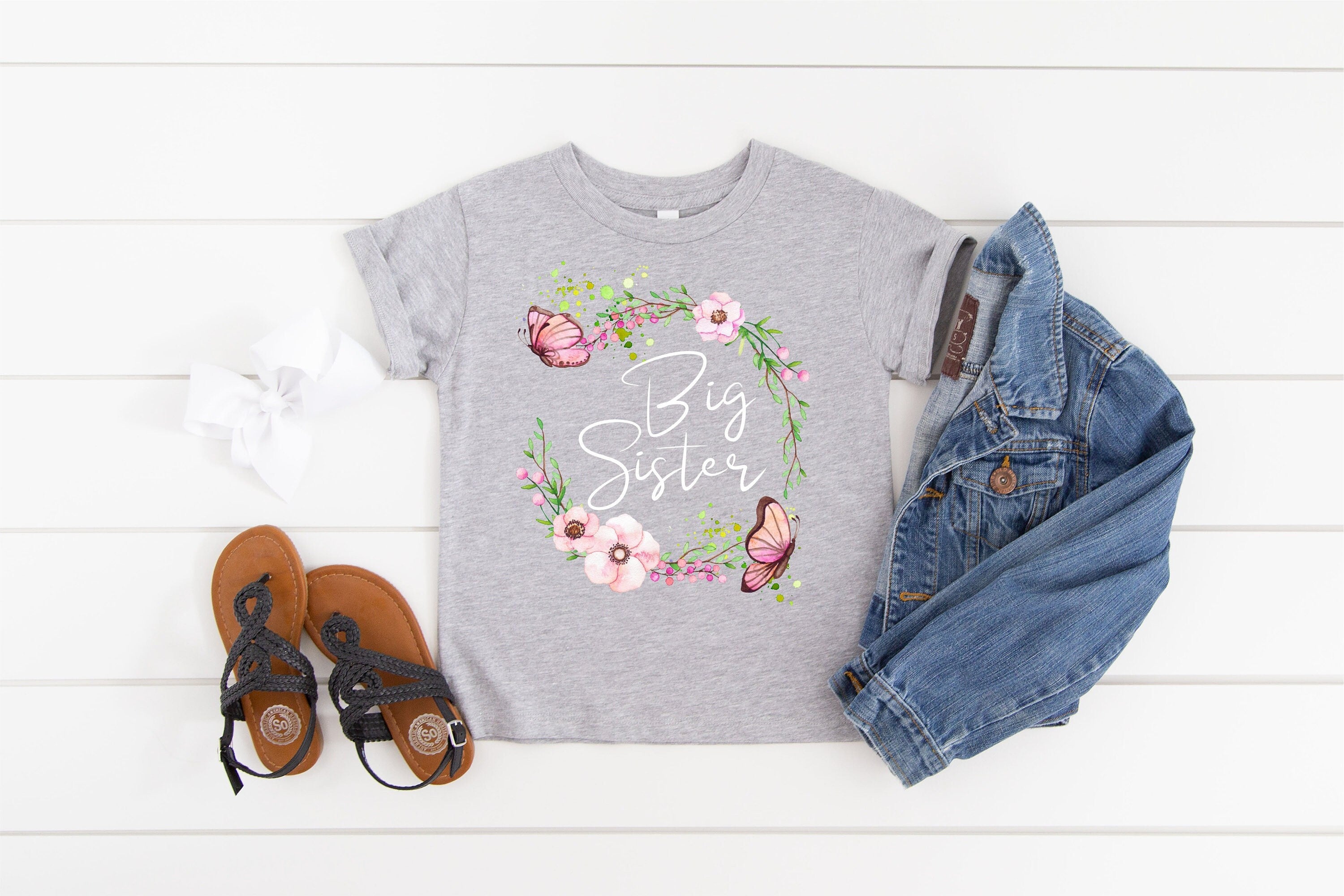 Big Sister T-Shirt - Comfortable & Stylish Sibling Gift for Women & Girls - Perfect for Family Events, Birthdays & Sister Bonding