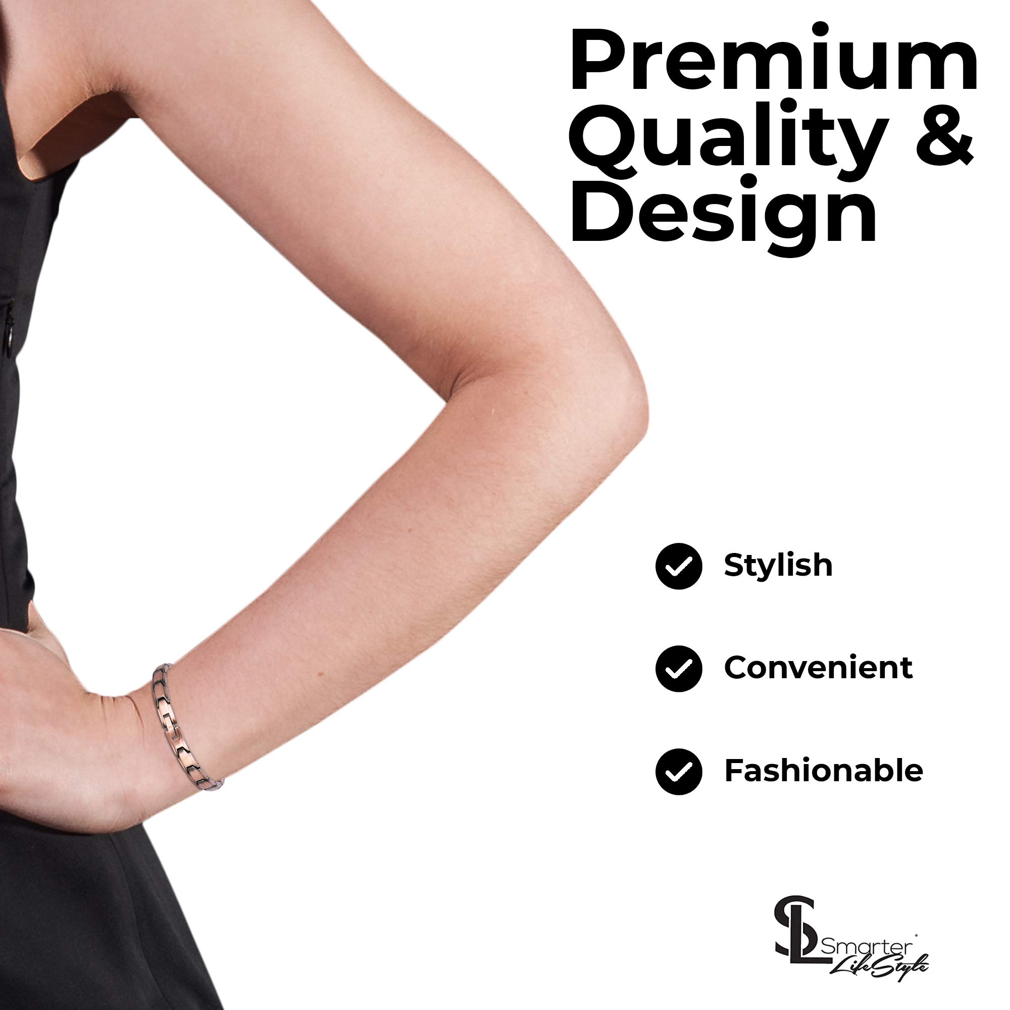 Elegant Adjustable Copper Magnetic Bracelet for Women - Sizing Tool Included for Perfect Fit | Pain Relief & Improved Circulation | Ideal for Daily Wear, Yoga & Wellness Lifestyle