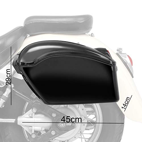 Hard Saddlebags Nebraska 12L - Waterproof Motorcycle Luggage for Cruiser Slim CB43496 | Perfect for Long Rides, Commuting & Adventure Riding