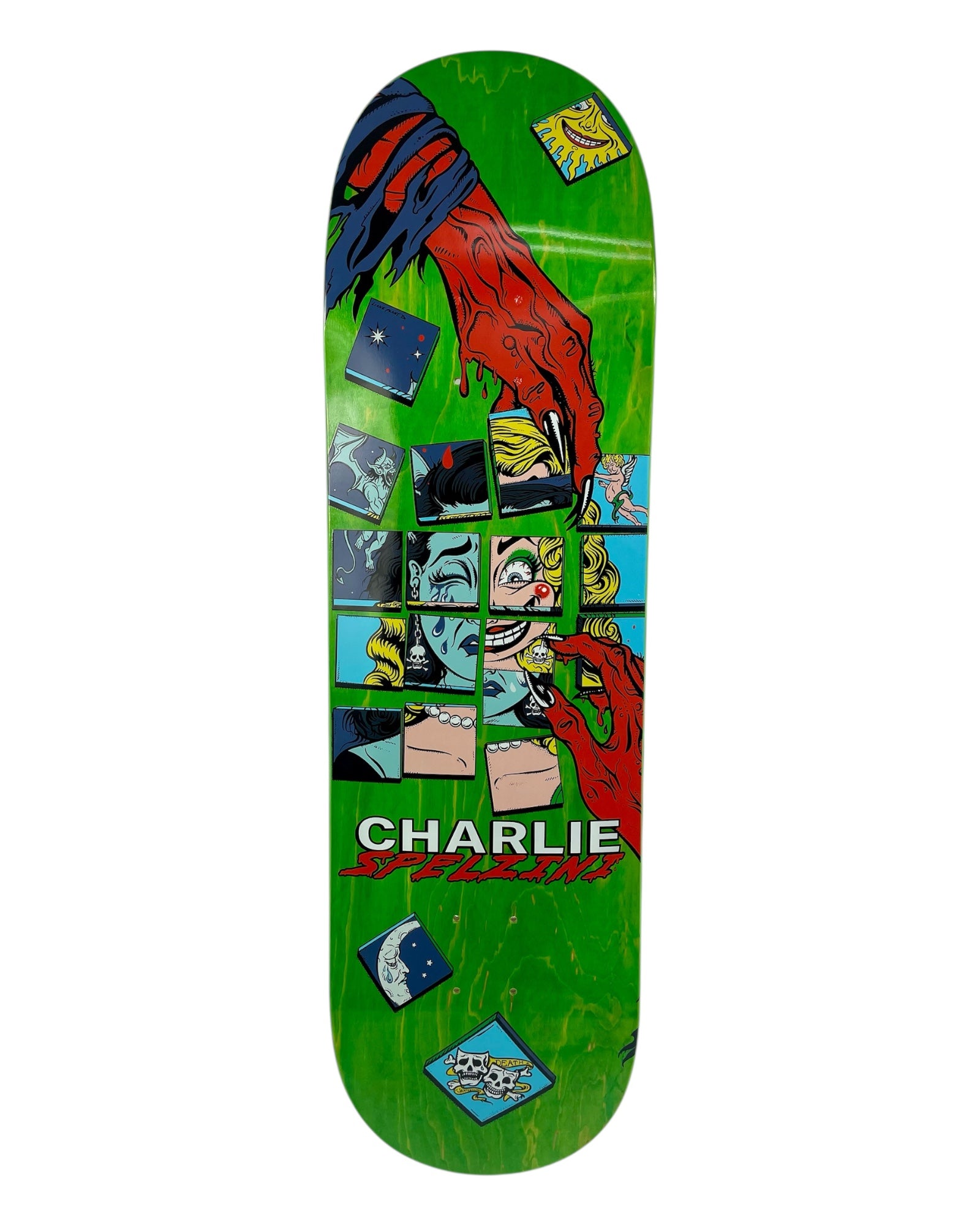 Charlie Spelzini Interchangeable Pro Deck - Death Skateboards - Custom Size Options for Street & Vert Skating