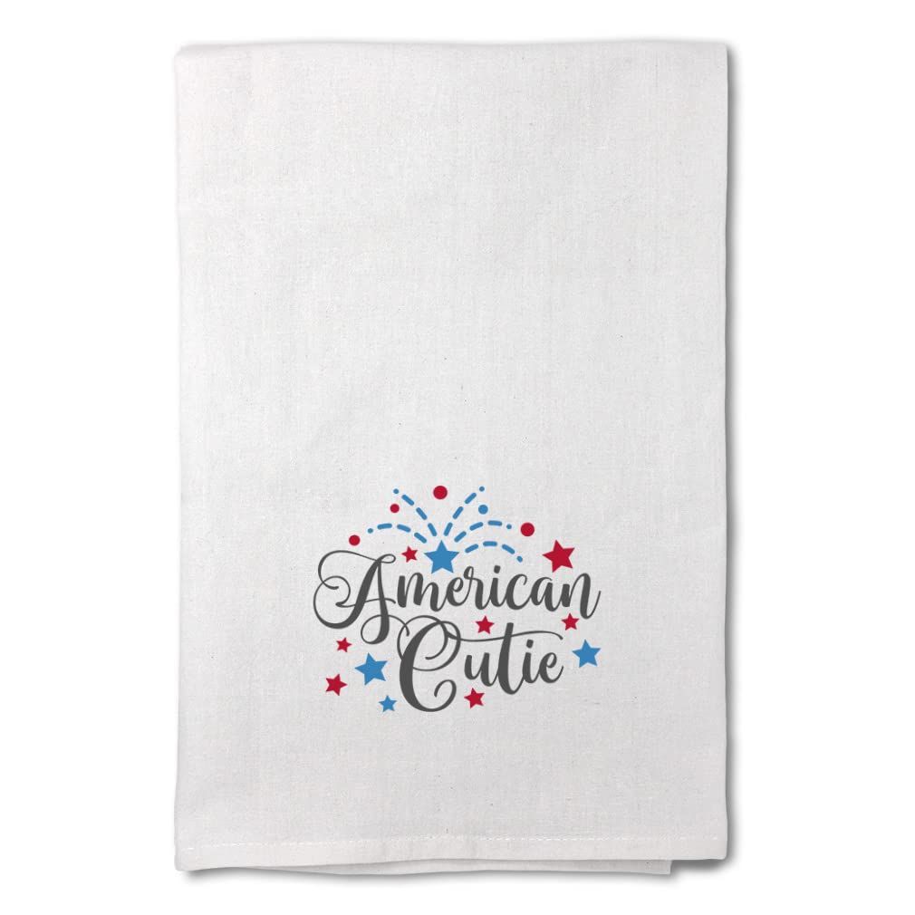 American Flag Print Kitchen Towels - Patriotic Dish Towels for 4th of July, Mothers Day & USA Celebrations - Absorbent Flour Sack Cleaning Towels for Kitchen Decor & Party Supplies - Perfect for Holiday Decorations, Gift Giving & Home Use
