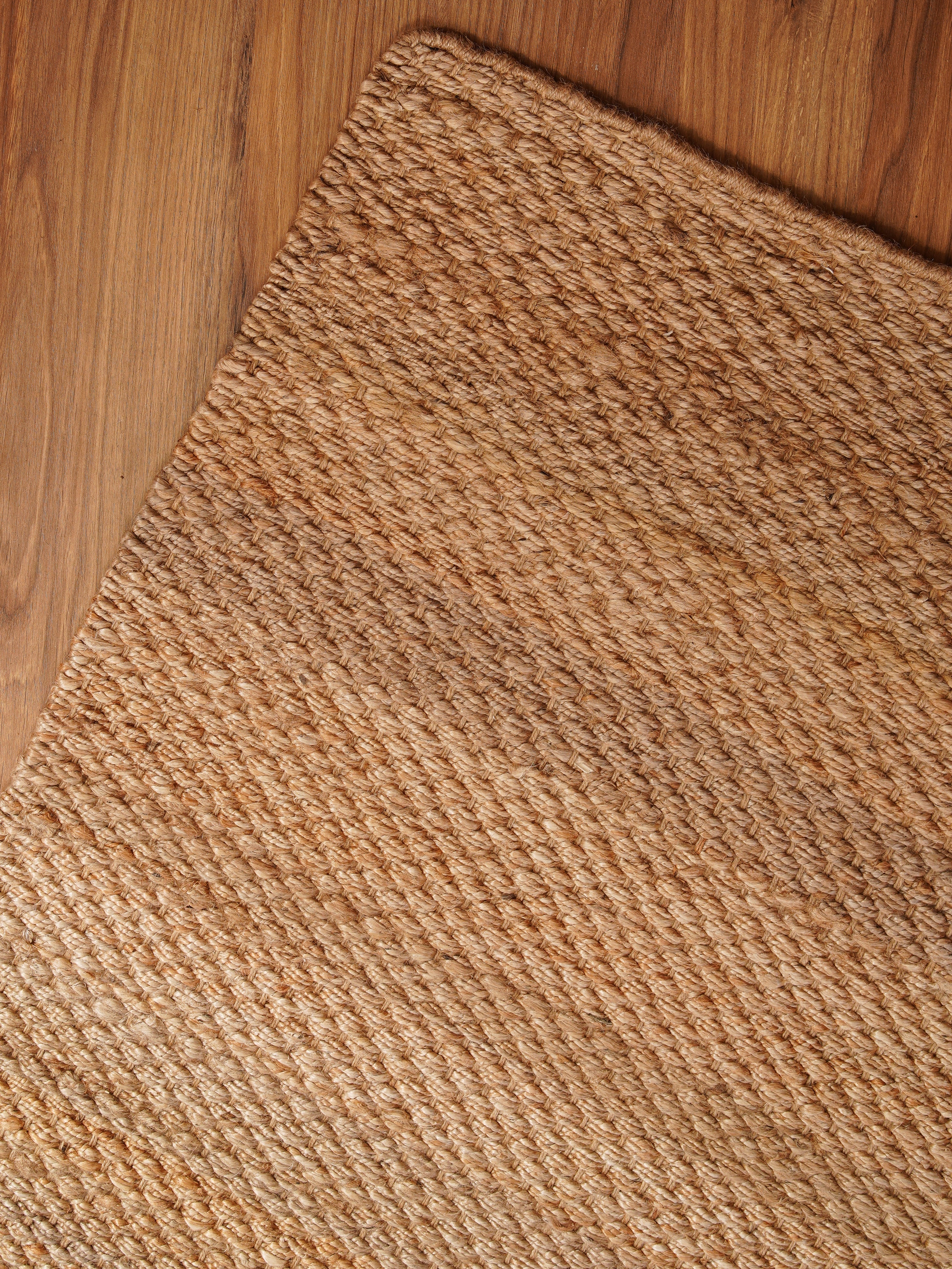 Soft Plush Jute Braided Rug - Non-Slip Boho Chic Area Rug for Living Room, Bedroom, Nursery & Home Decor