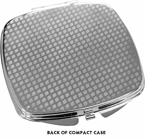 Personalized Lotus Flowers Compact Makeup Mirror - Elegant Handheld Cosmetic Mirror for Women, Perfect for Travel, Purse & Vanity Use