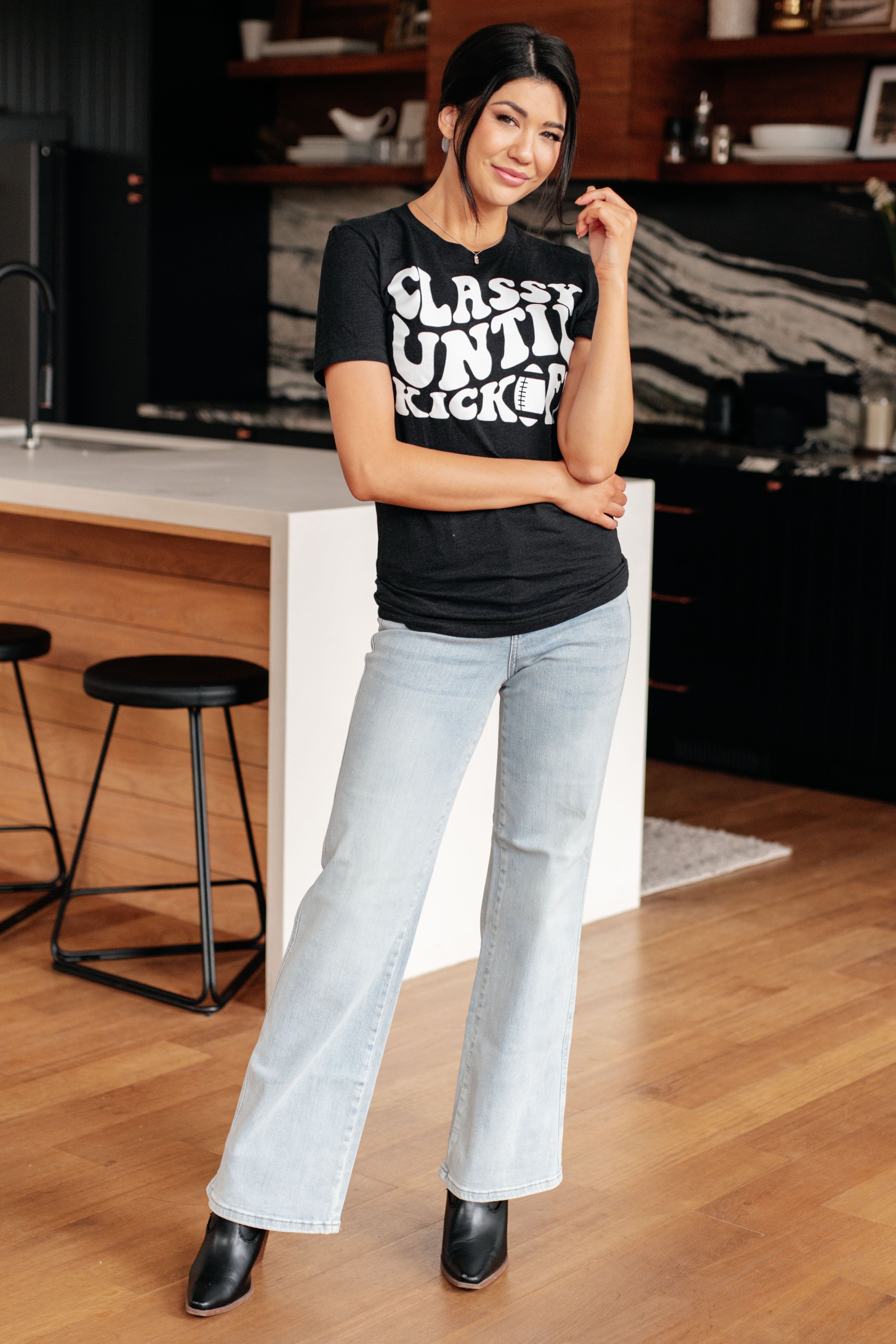 Stylish Classy Until Kickoff T-Shirt - Trendy Graphic Tee for Football Fans & Game Day Outfits