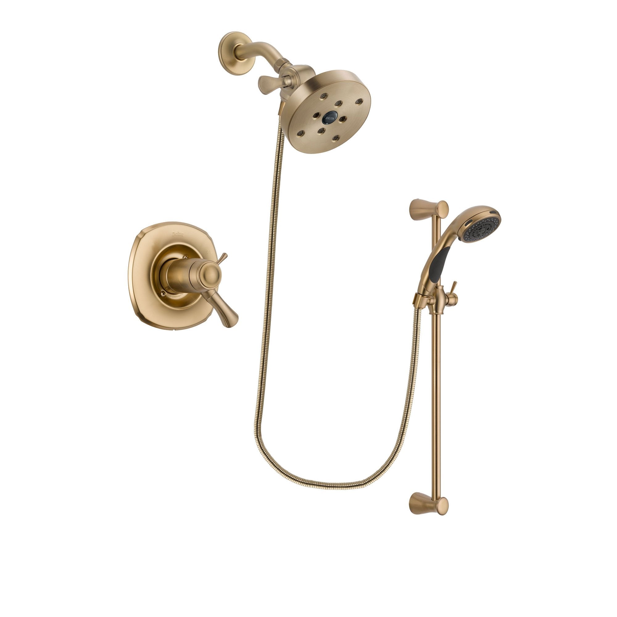 Delta Addison Champagne Bronze Thermostatic Shower System - 5.5