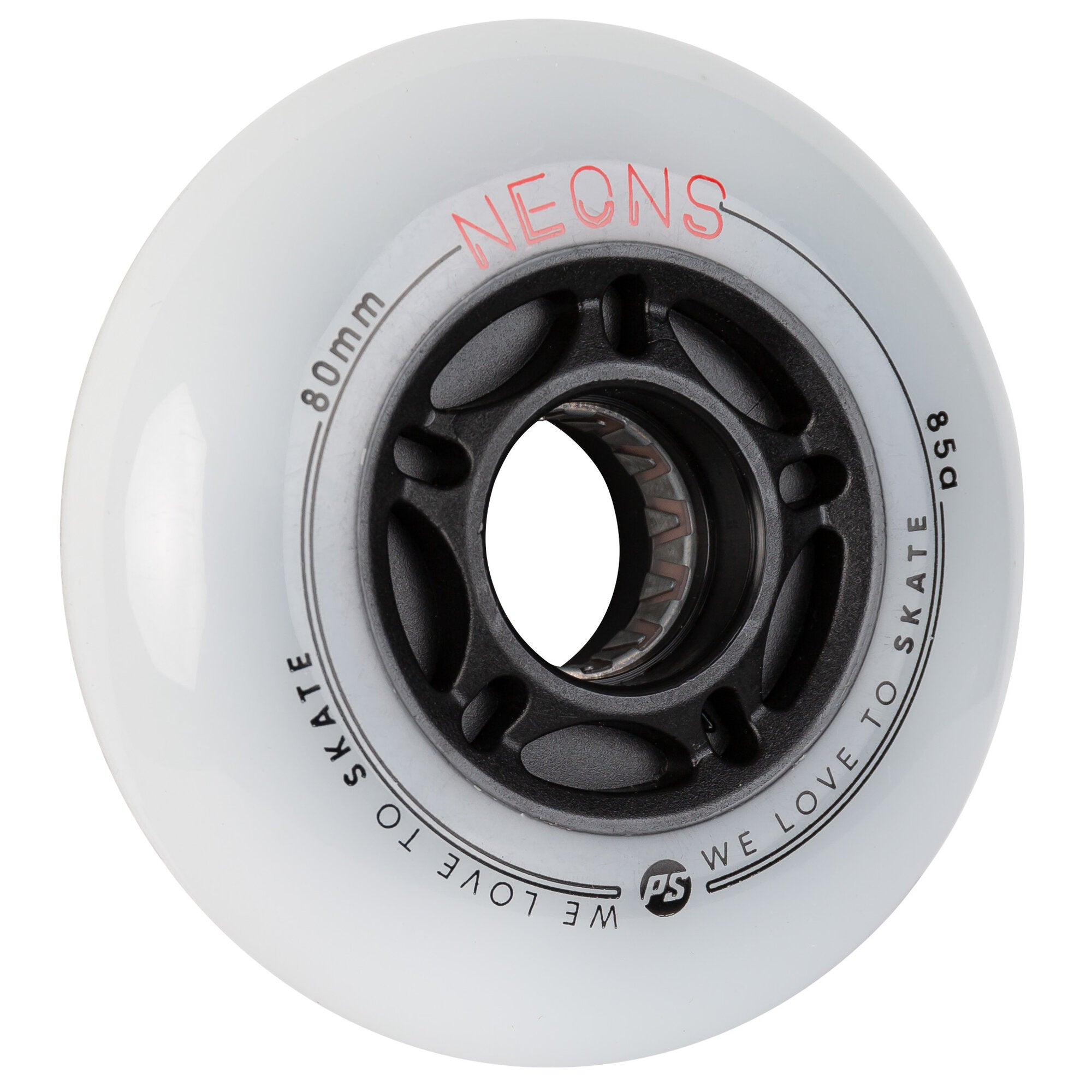 Neon 80/85A Red Wheels - 4 Pack Set for Skateboards, Longboards & Roller Skates - High-Performance Urethane Wheels for Smooth Rides & Tricks