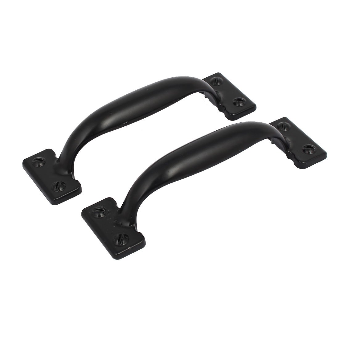 Black Alloy Cabinet Pull Handle 132mm Length (2 Pack) - Durable Closet & Chest Door Hardware for Home Organization & DIY Projects
