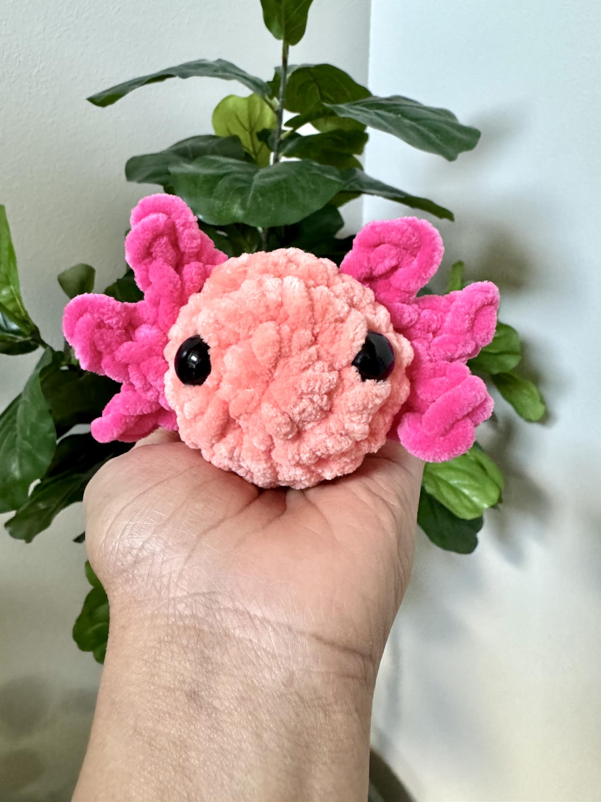 Adorable Axolotl Plush Toy - Handmade Crochet Amigurumi Stuffed Animal (Small) - Perfect Gift for Kids, Animal Lovers & Home Decor