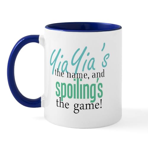 White/Navy Inside - Yiayia's The Name! Mug