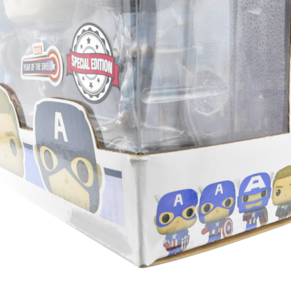 Funko Pop! Marvel Captain America: Through the Ages 5-Pack Action Figure Set - Amazon Exclusive Collectible for Marvel Fans & Comic Book Lovers - Perfect for Display, Gifts, and Home Decor