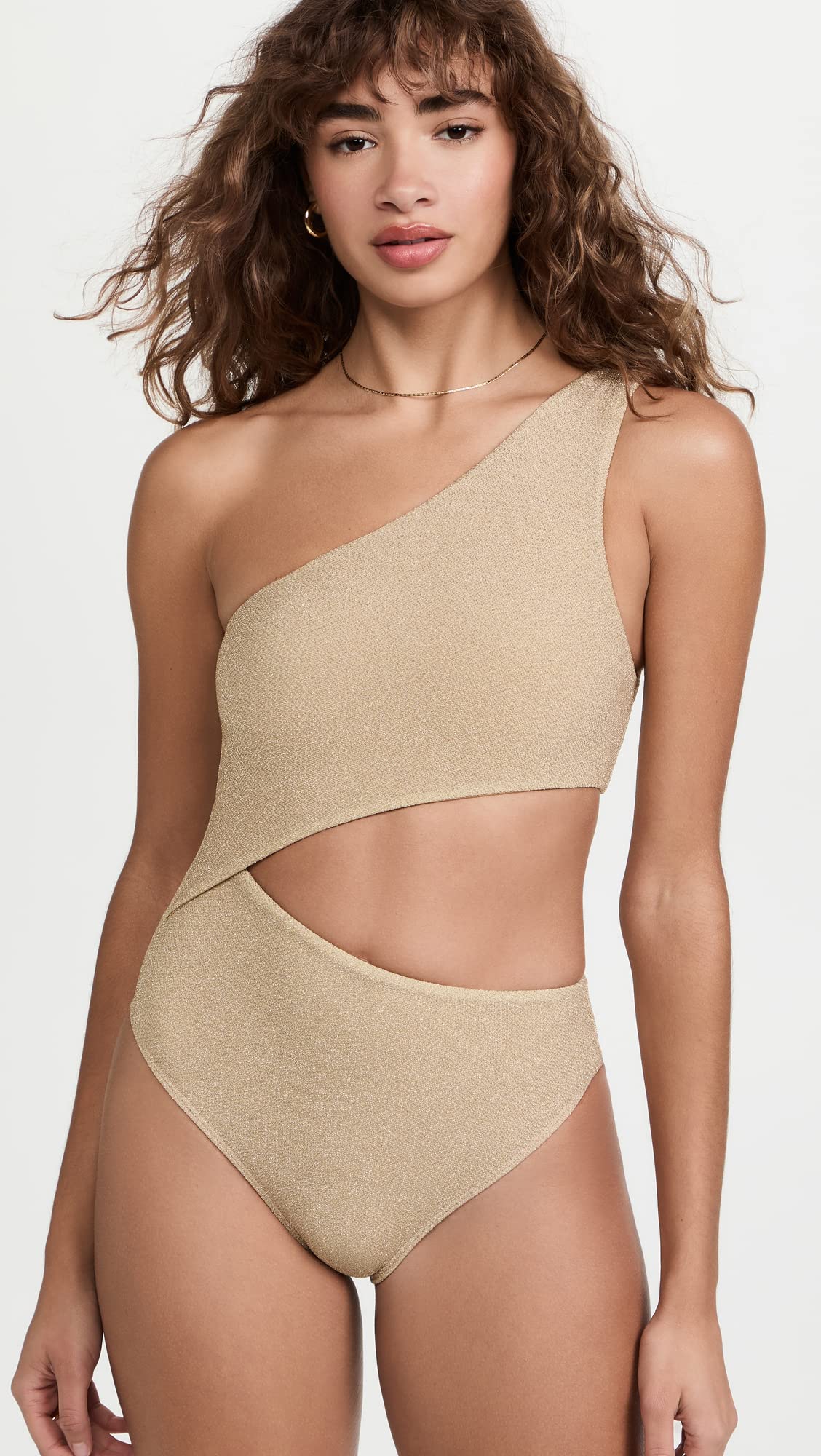 Beach Riot Celine One Piece Swimsuit - Gold XS | High Waisted Bathing Suit for Women | Perfect for Pool, Beach & Vacation