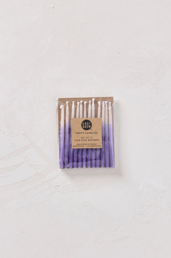 Handmade Ombre Violet Beeswax Candles - Natural, Non-Toxic & Long-Lasting - Perfect for Aromatherapy, Meditation & Home Decor
