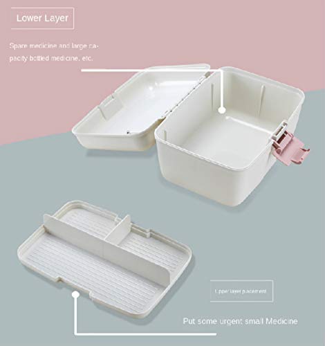 Multi-Functional Pet Medicine Storage Box - Portable Household First Aid Organizer for Dogs & Cats (Nordic Pink) | Perfect for Travel, Home & Veterinary Use