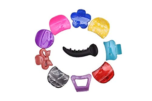 12-Piece Hair Clutch Clips Set for Women & Girls - Hair Claws, Barrettes & Clips Combo (Assorted Colors/Designs) - Perfect for School, Work, Parties & Everyday Styling
