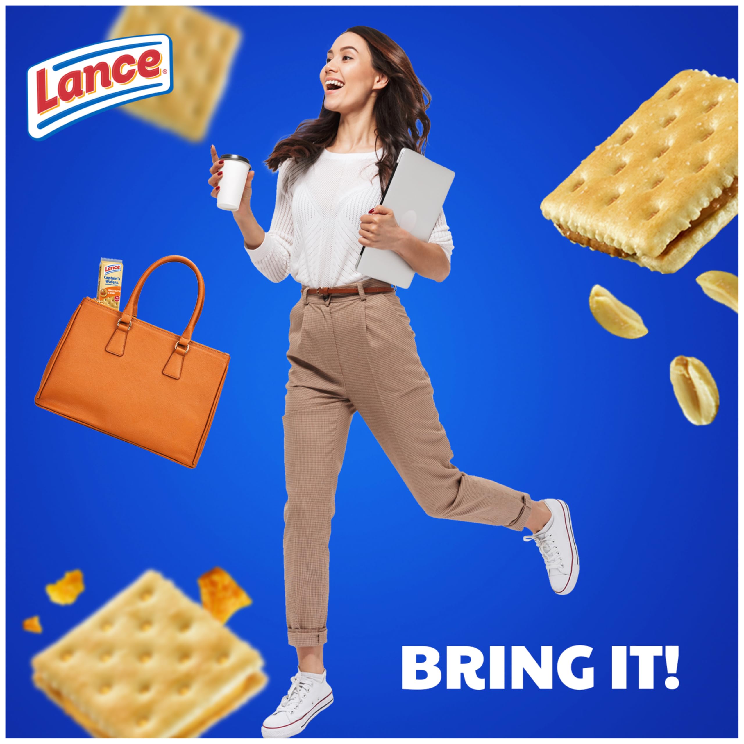 Lance Sandwich Crackers Variety Pack - Captain's Wafers, 8 Individual Packs (6 Sandwiches Each) | Perfect for Lunch Boxes, Office Snacks & Road Trips