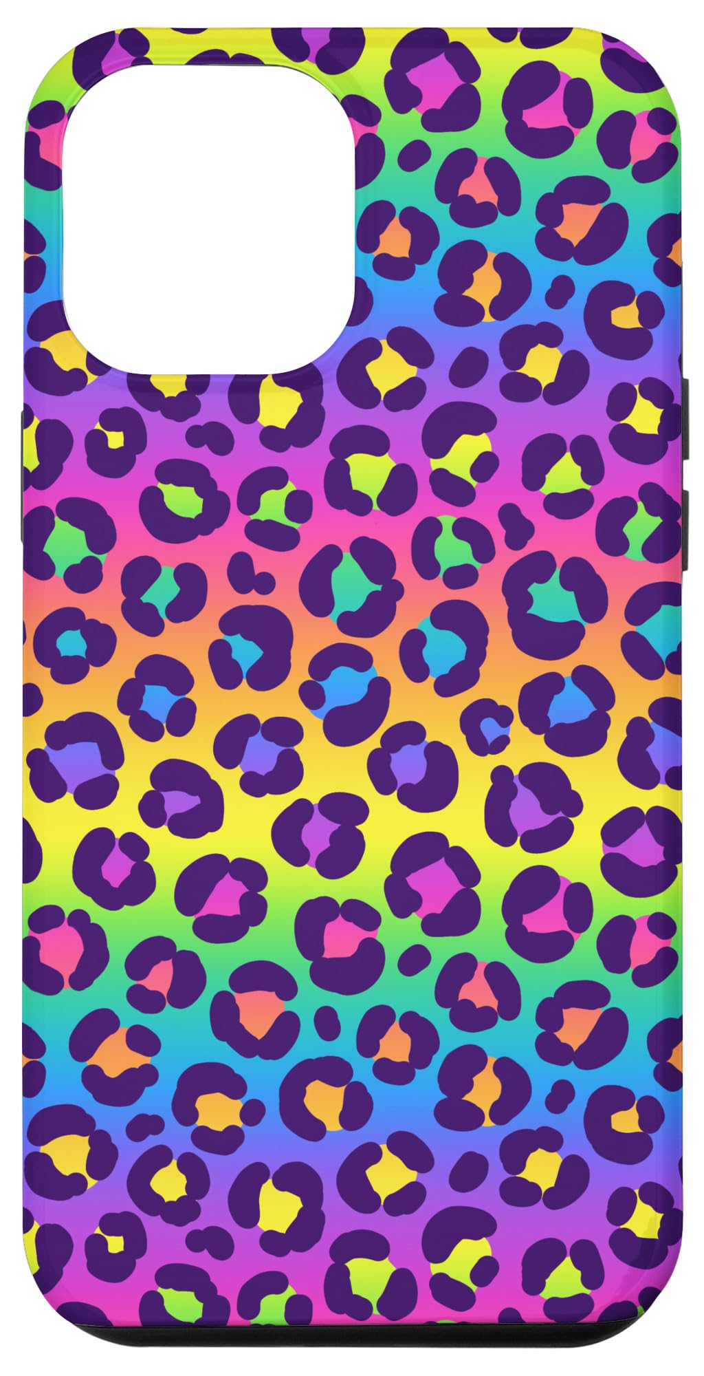 iPhone 12 Pro Max Case - Rainbow Leopard Print Design, Premium Shockproof Protective Cover for Women | Perfect for Everyday Use, Travel & Fashion Accessory