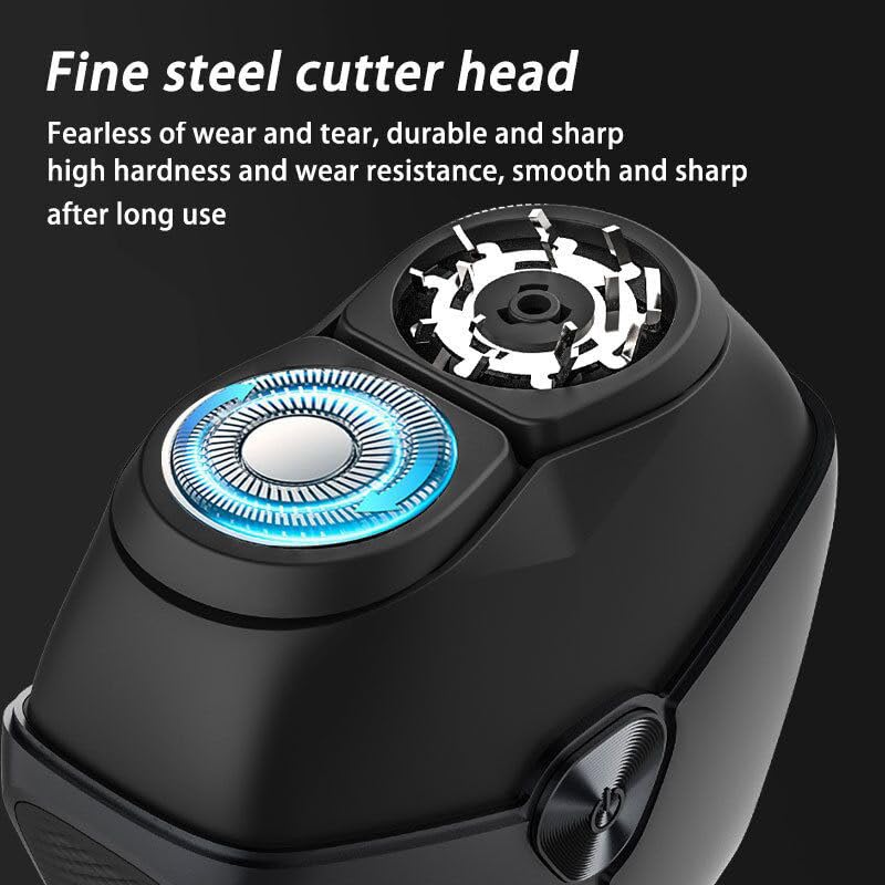 Premium Men's Electric Razor - IPX7 Waterproof Rechargeable Rotary Shaver for Wet & Dry Use | Portable Travel Shaver | Perfect for Home, Office & Gym | Smooth Shaving Anywhere