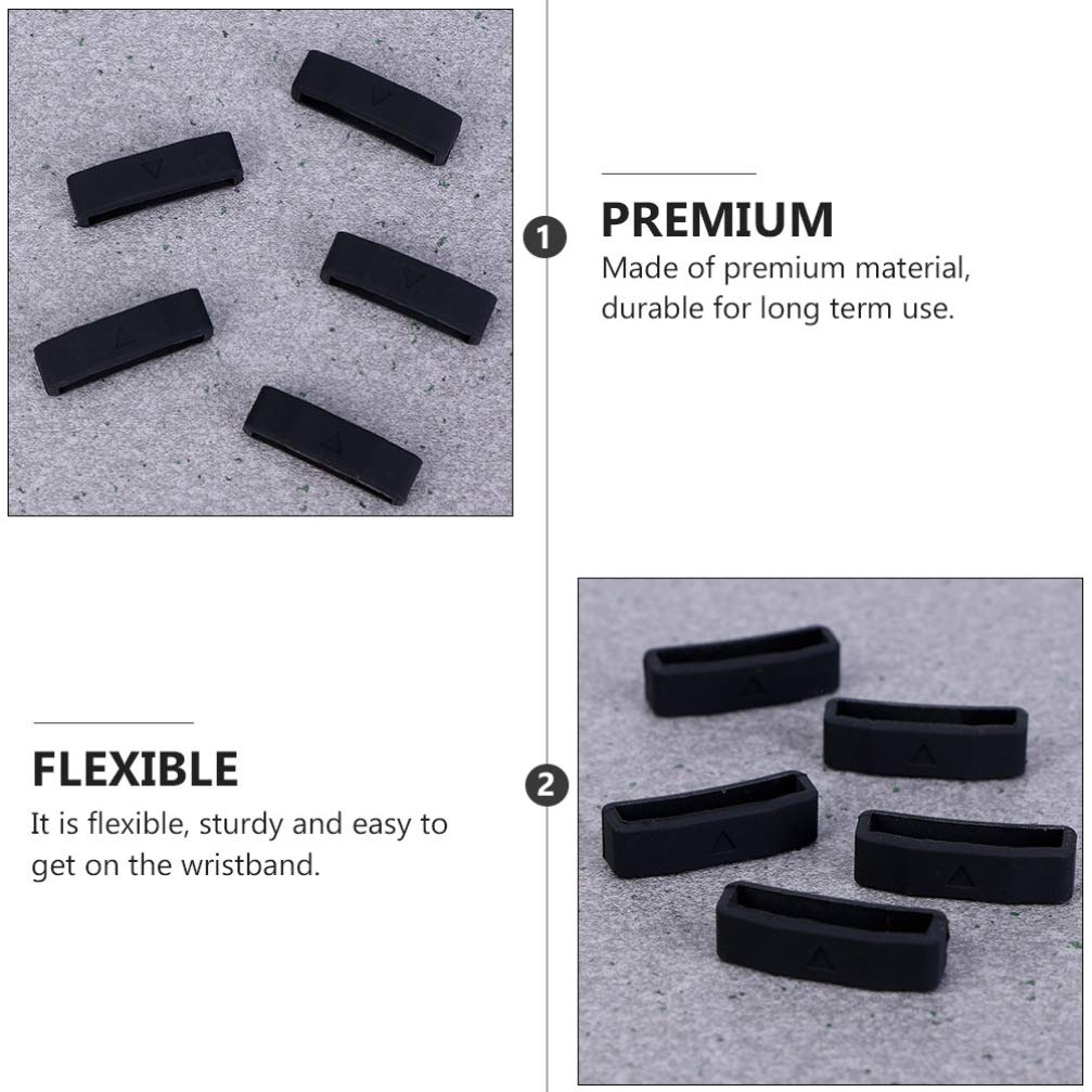 Hemobllo 6-Pack Silicone Watch Band Holder Rings - Bezel Watch Fastener Retainer Loops for Watch Straps & Accessories | Perfect for Sports, Fitness & Everyday Watch Maintenance