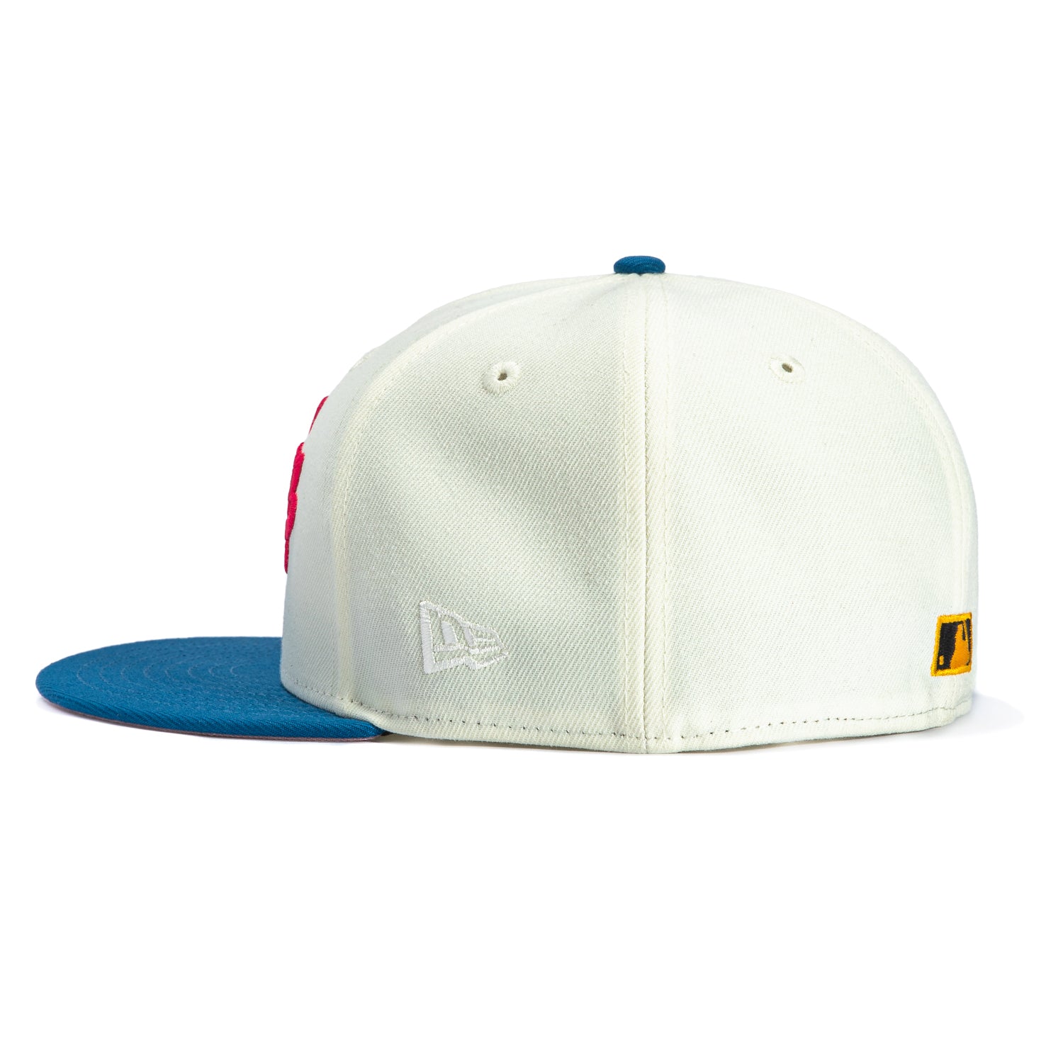 New Era 59Fifty Brooklyn Dodgers 1949 All Star Game Patch Script Hat - White, Indigo, Magenta | Vintage Baseball Cap for Men & Women | Game Day, Casual Wear, Sports Fan Gift