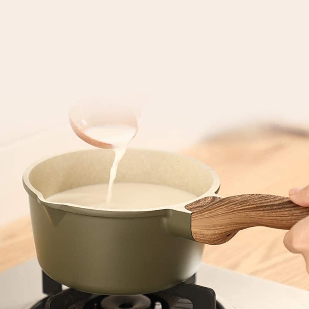 Non-Stick Maifan Stone Small Wok & Milk Pot - Multi-Functional Soup Pot, Hot Pot, Cooking Pot for Kitchen, Stovetop & Induction Use - Perfect for Boiling Milk, Making Soup, Stir-Frying & Steaming