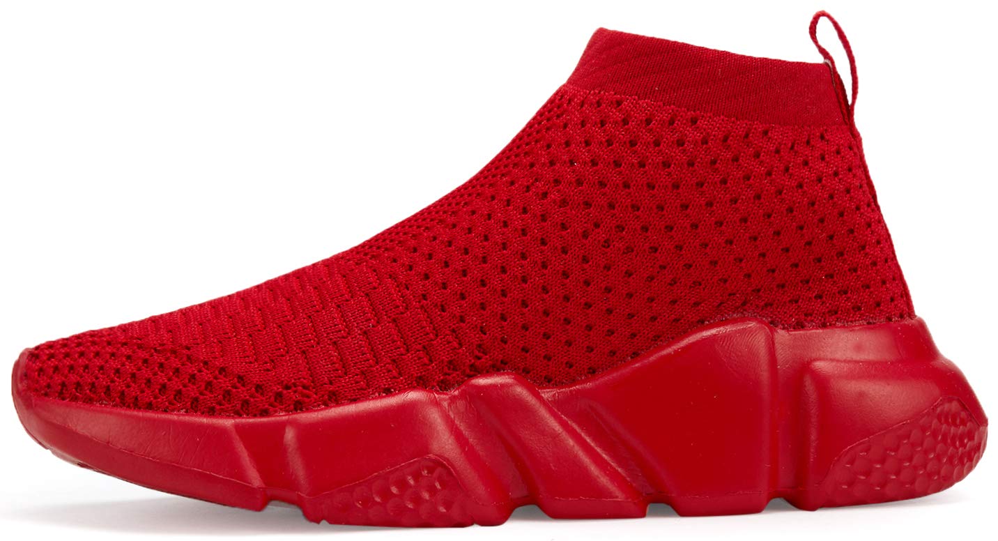 Santiro Boys and Girls Breathable Knit Slip-On Socks Shoes - Comfortable Lightweight Sneakers for Toddler Kids Indoor & Outdoor Play, School, Sports