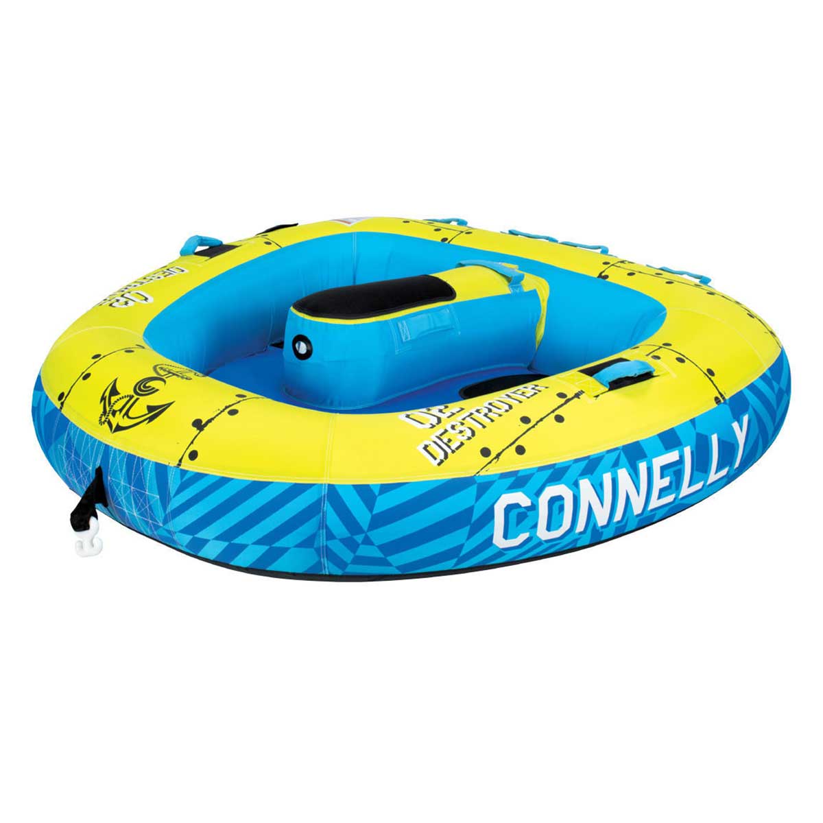 Connelly Destroyer 2 Towable Tube for 2 Riders - Heavy Duty Inflatable Water Tube for Boating, Lake & Beach Fun - Perfect for Summer Water Sports & Family Adventures