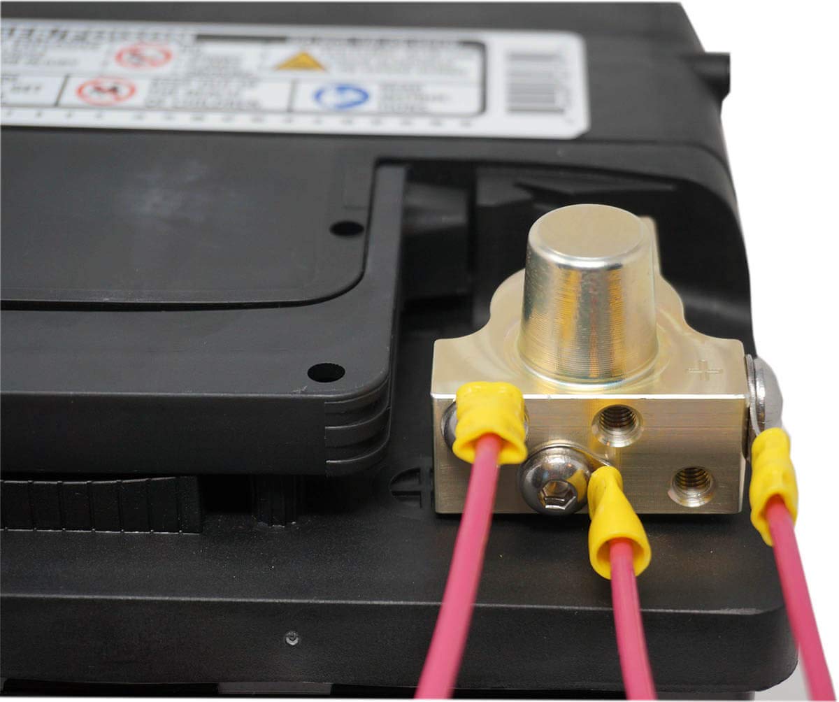 Hardline Products TT-M Terminal Tender for Round Post Batteries - Heavy Duty Battery Terminal Connector for Marine, RV & Automotive Use