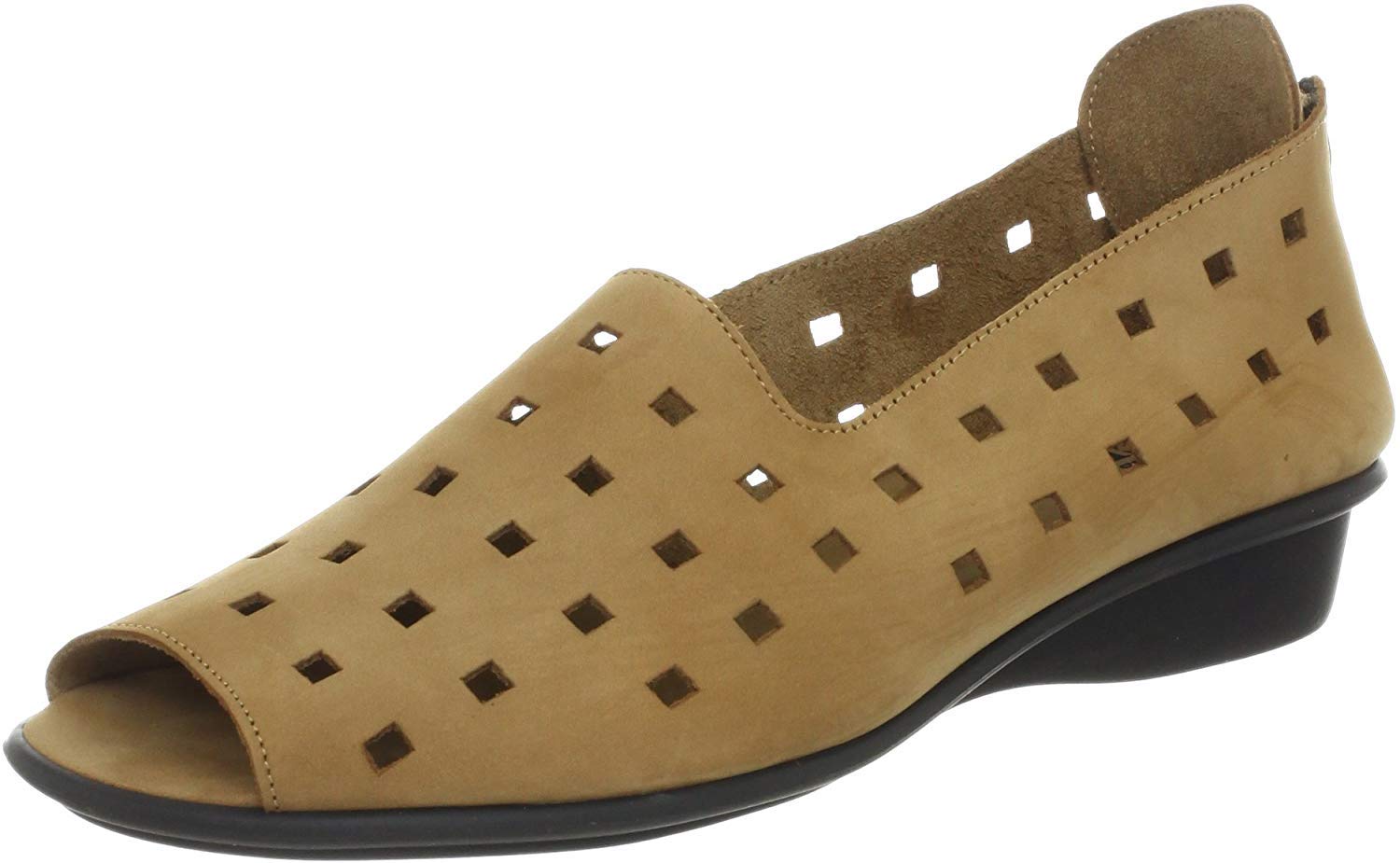 Women's Evonne Nubuck Cut-Out Slip-On Flats - Comfortable Casual Shoes for Women - Black | Perfect for Office, Walking & Everyday Wear