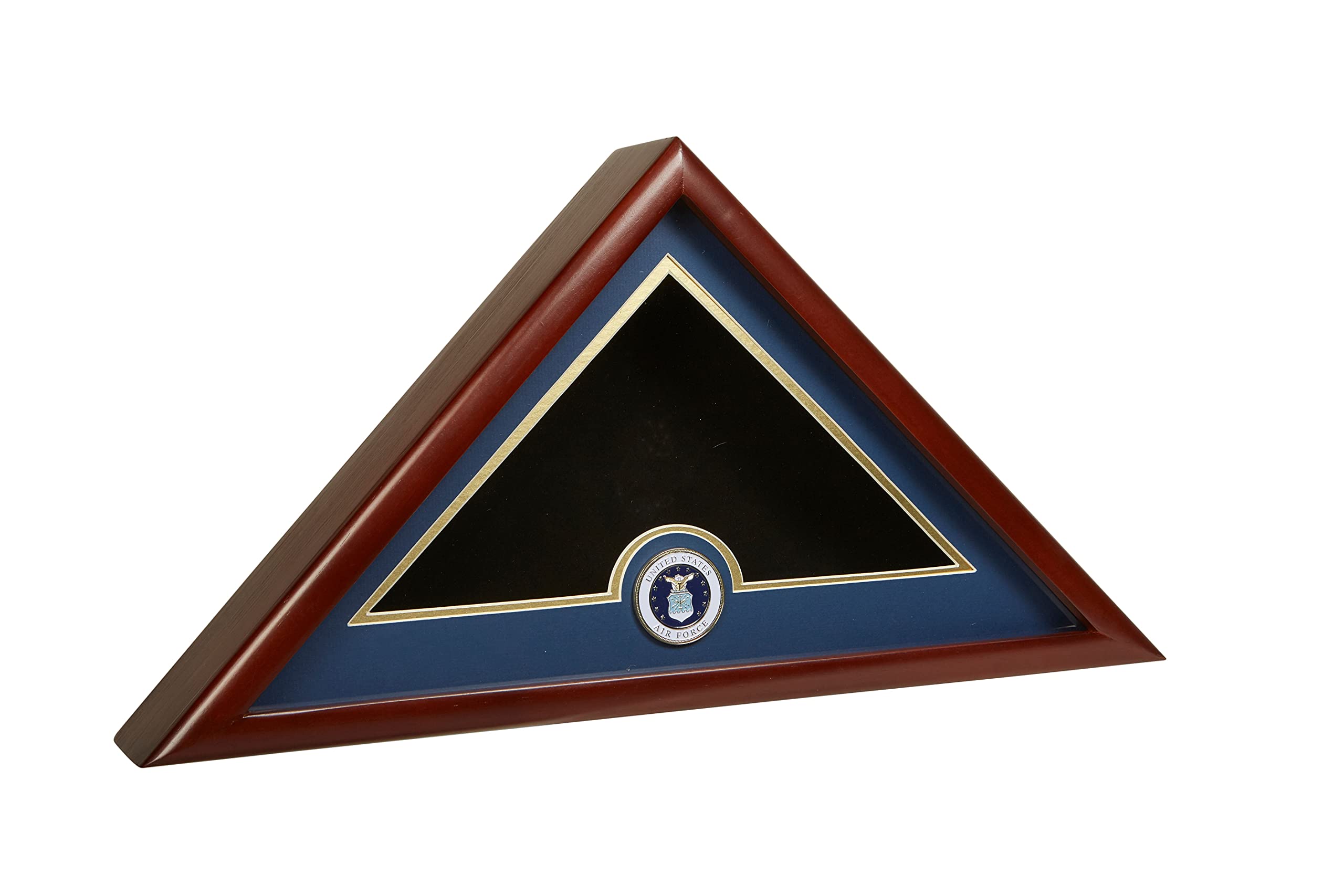Premium US Flag Display Case with Air Force Medallion - Handcrafted in USA from High-Quality Materials - Perfect for Military Home Decor & Patriotic Gift Giving