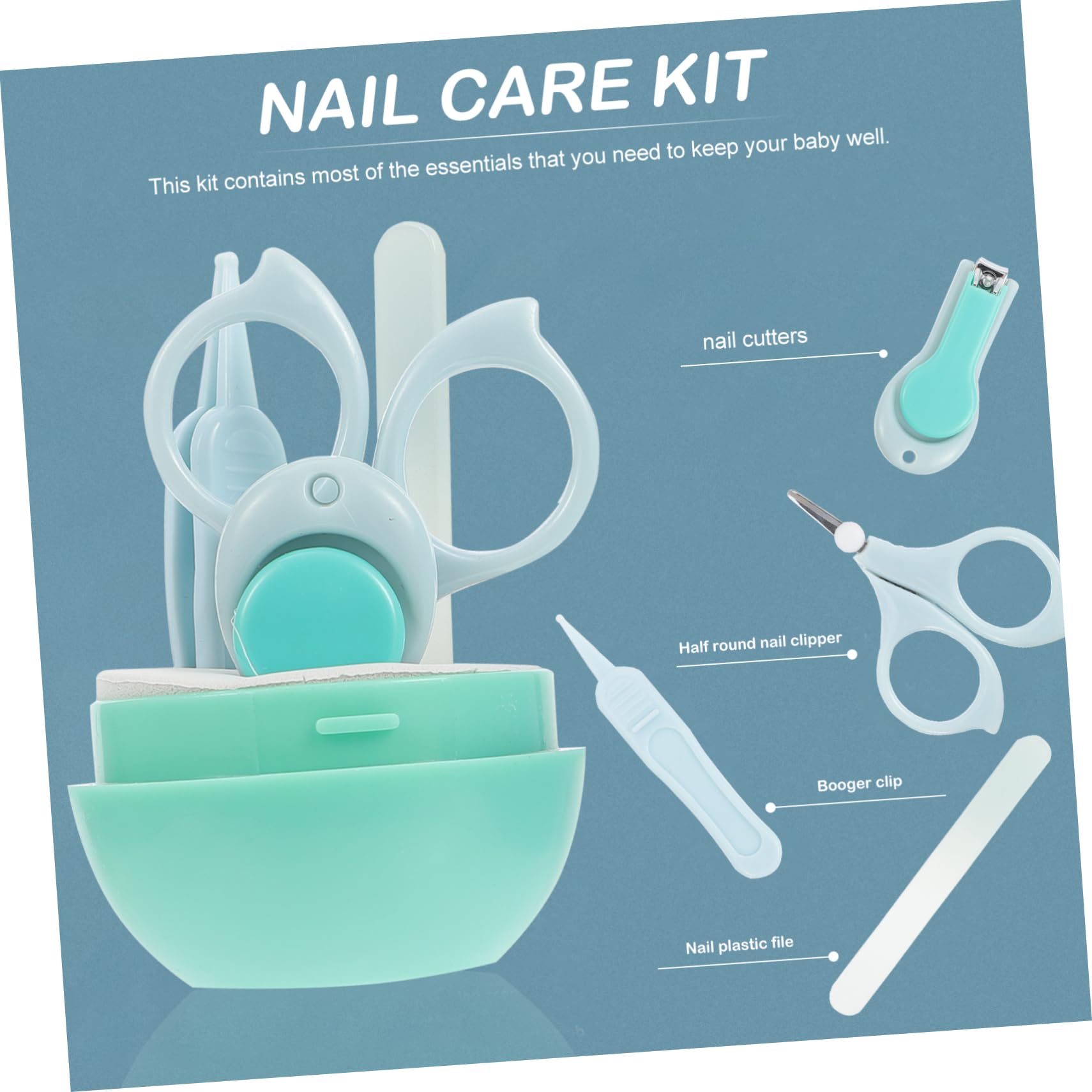 HEMOTON 32 Pcs Professional Nail Care Kit - Stainless Steel Nail Scissors, Nail Clippers & Nail Files Set for Manicure & Pedicure - Perfect for Home, Salon & Travel Use